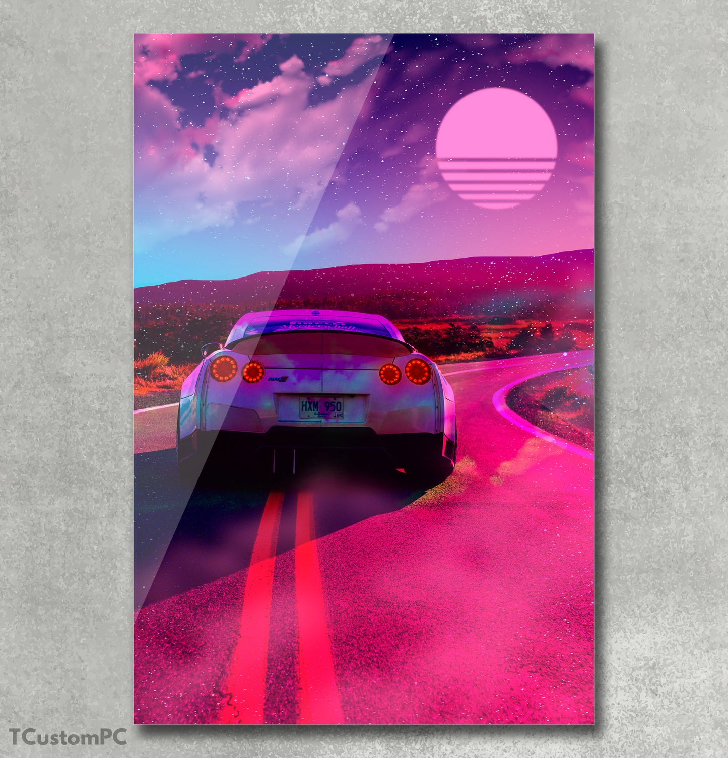 Cuadro de Coche deportivo Nissan GT-R "Night Trip"