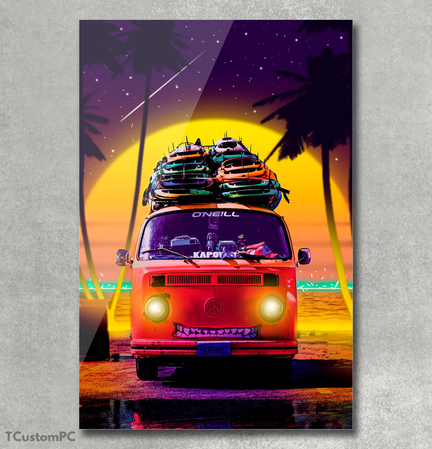 Cuadro de Furgoneta vintage Volkswagen "Surfing2"