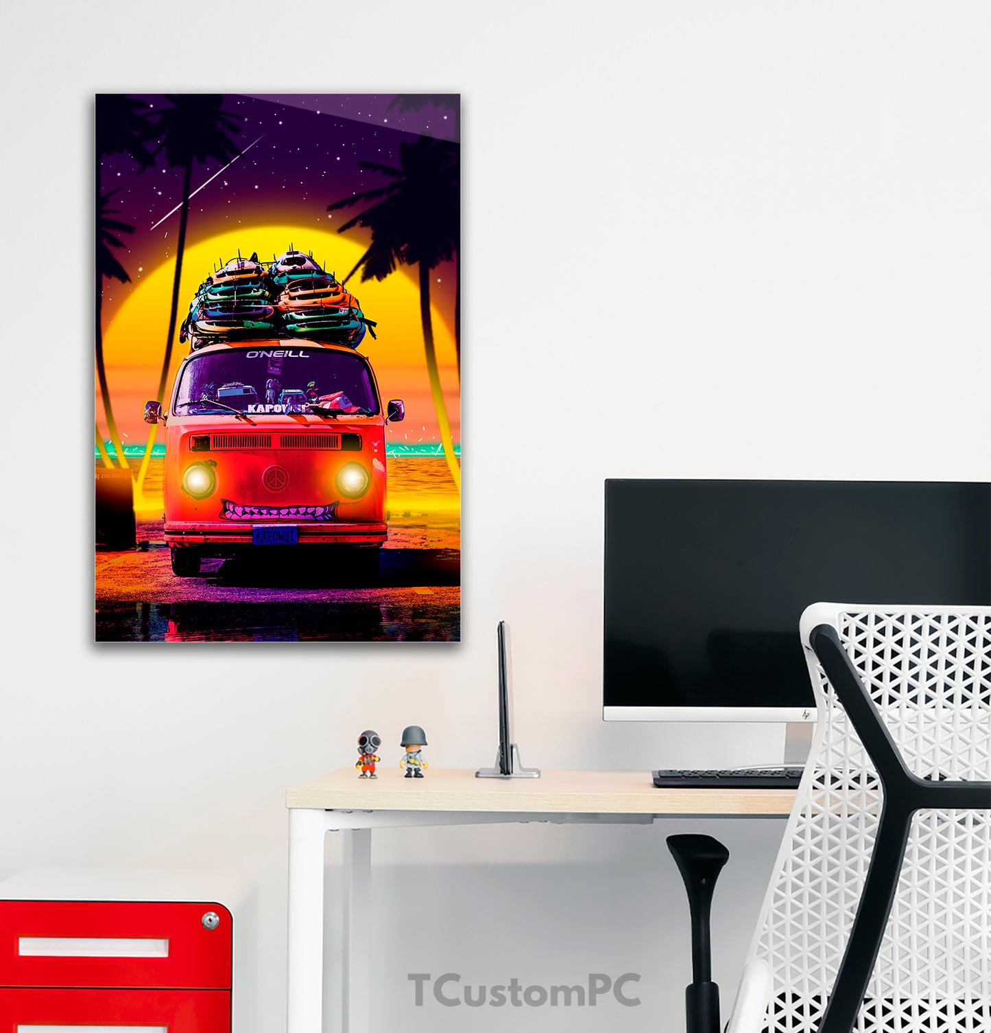 Cuadro de Furgoneta vintage Volkswagen "Surfing2"