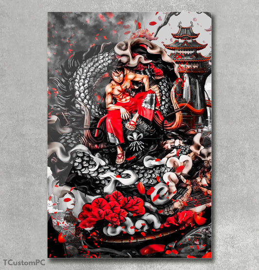 Cuadro de One piece, luffy "Wano vector final"