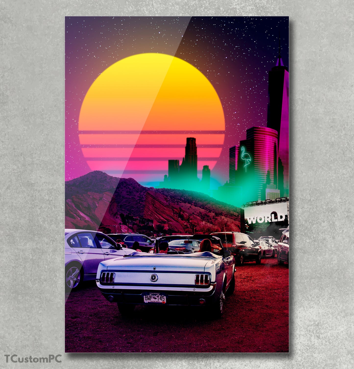 Cuadro de Coche antiguo Mustang"Go for a Walk"