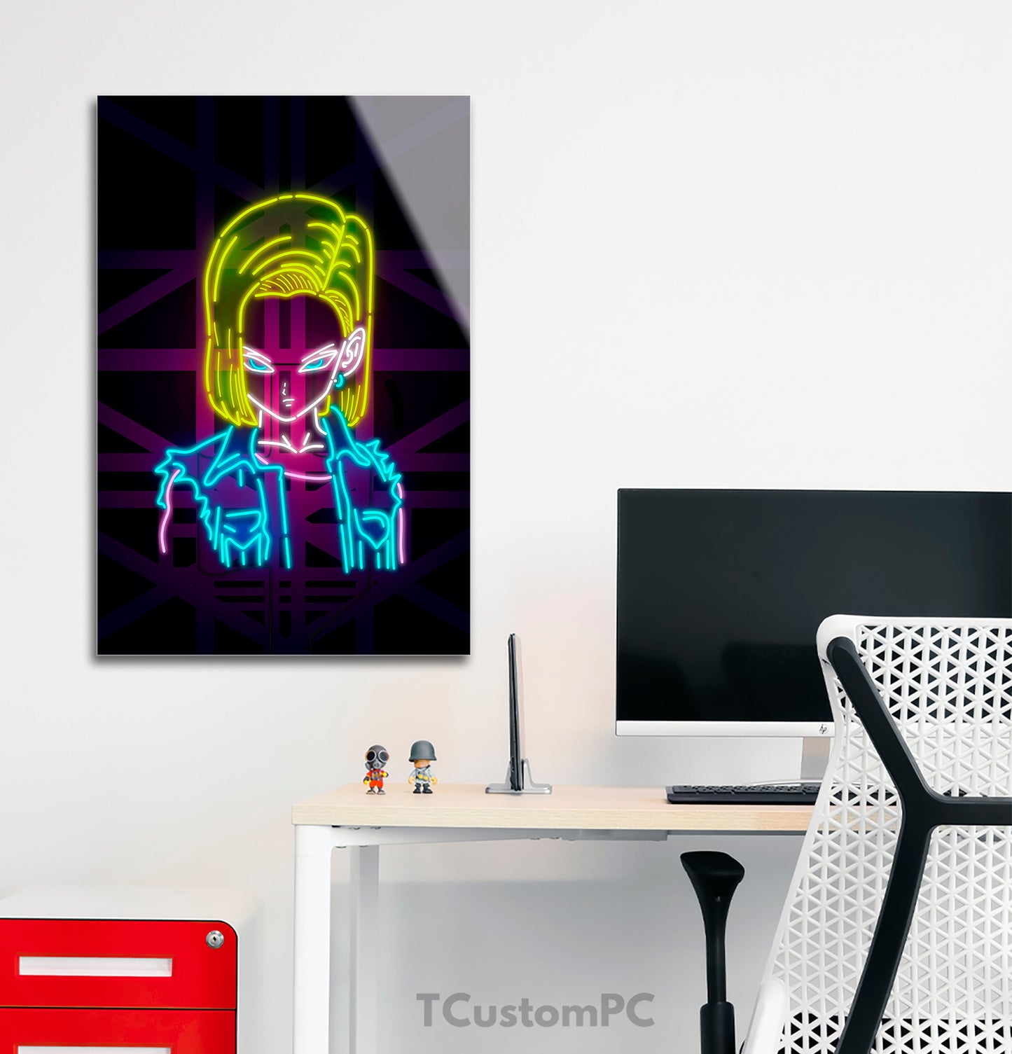 Cuadro Android 18 Neon