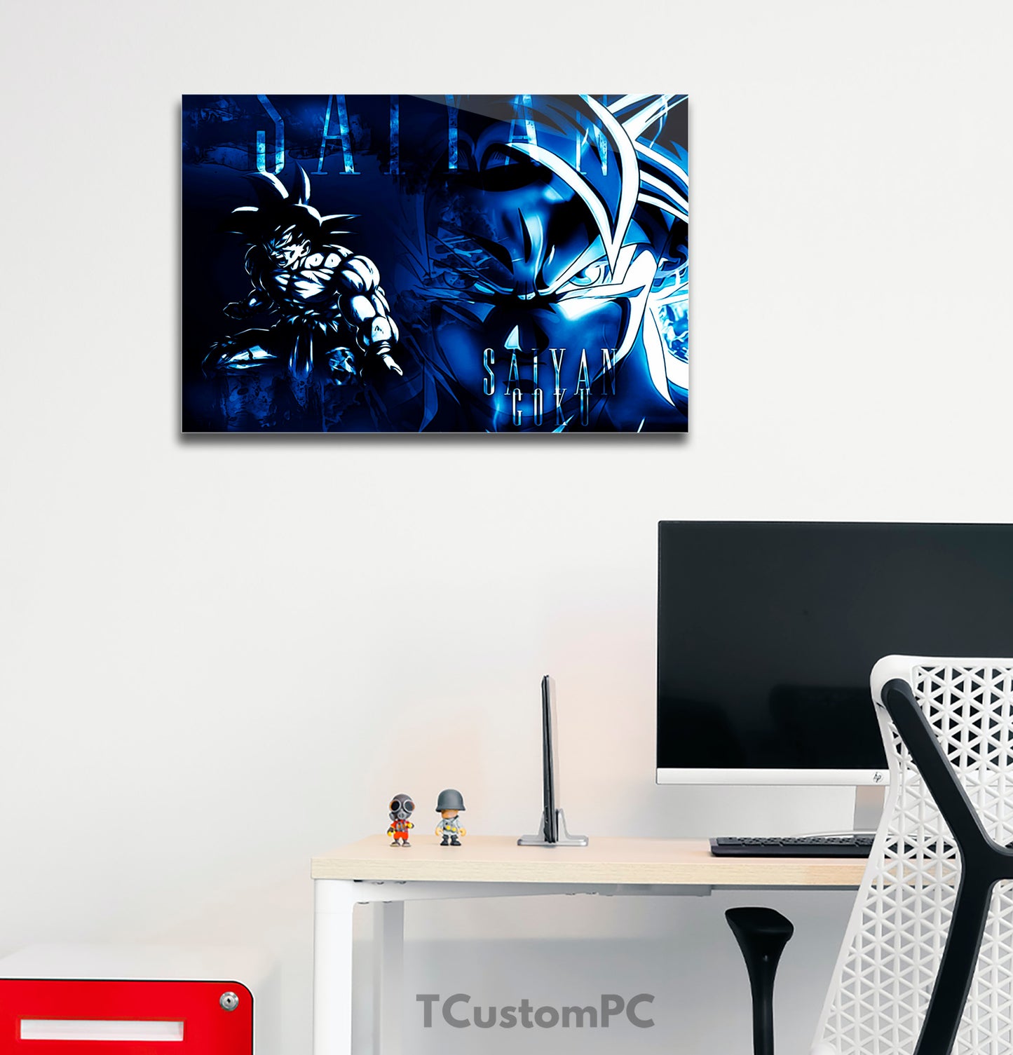 Painting Saiyan Goku Dragon Ball Poster style