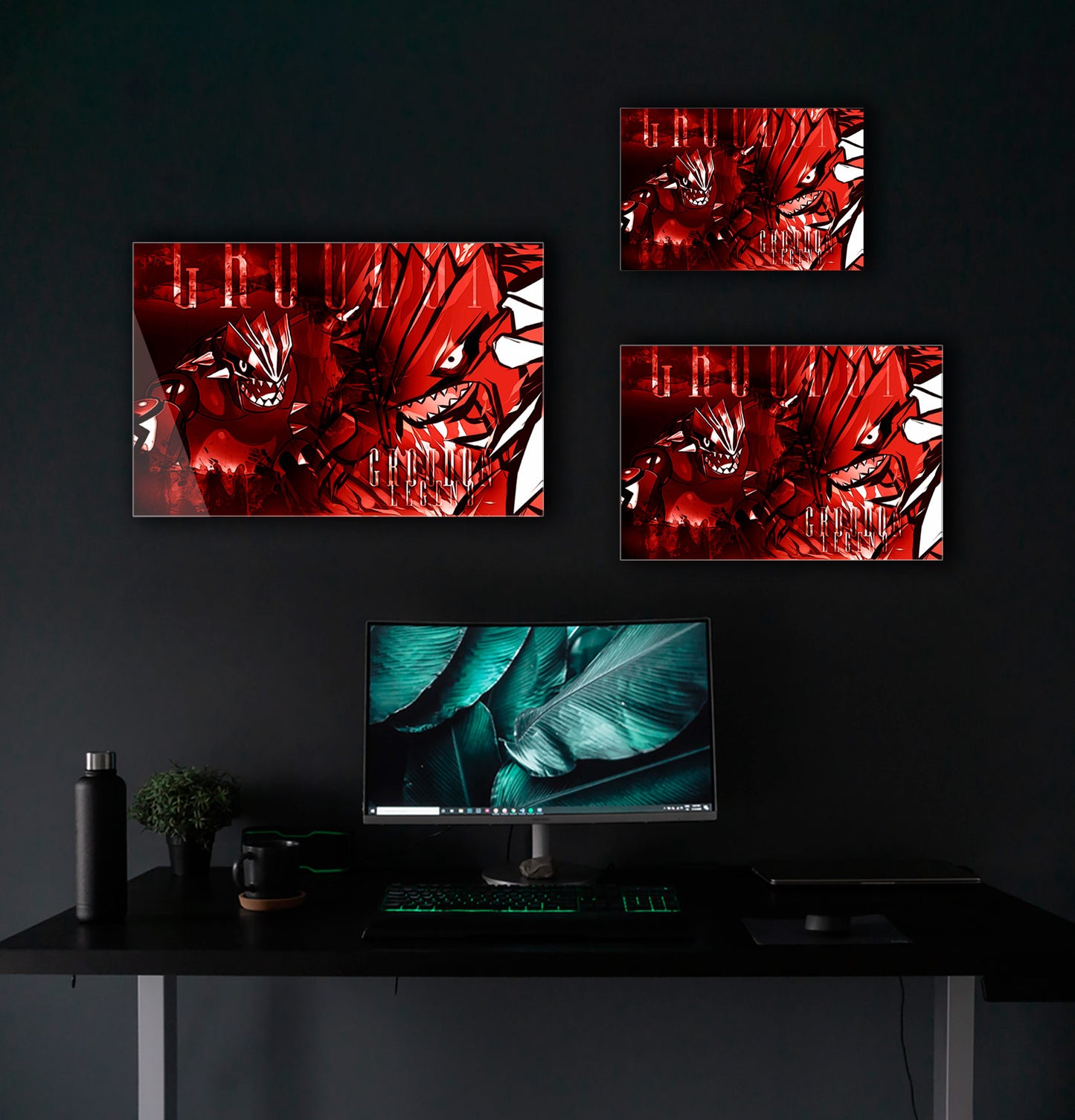 Box Groudon Pokémon Poster style