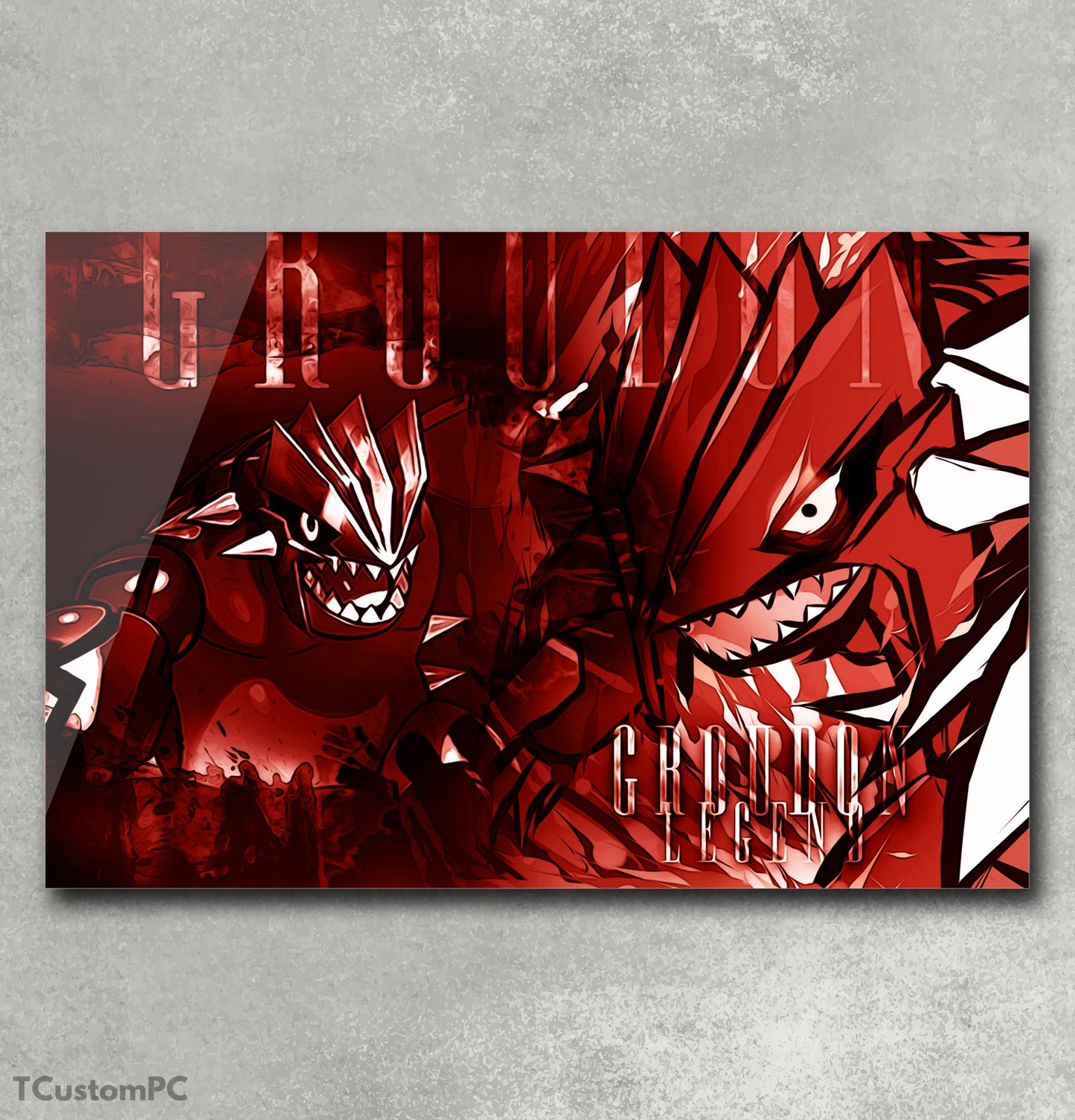 Box Groudon Pokémon Poster style