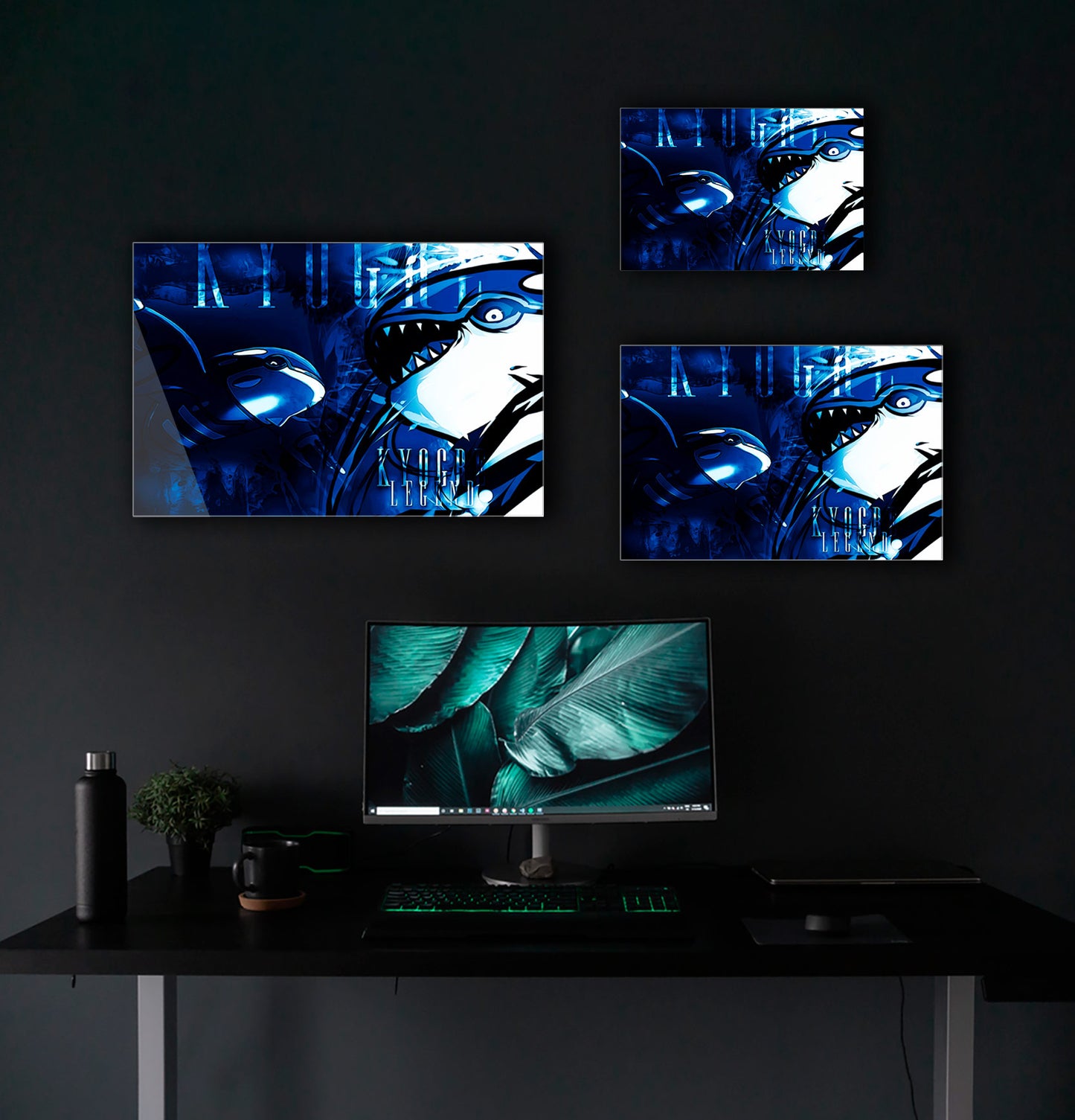 Pintura estilo pôster Pokémon Kyogre