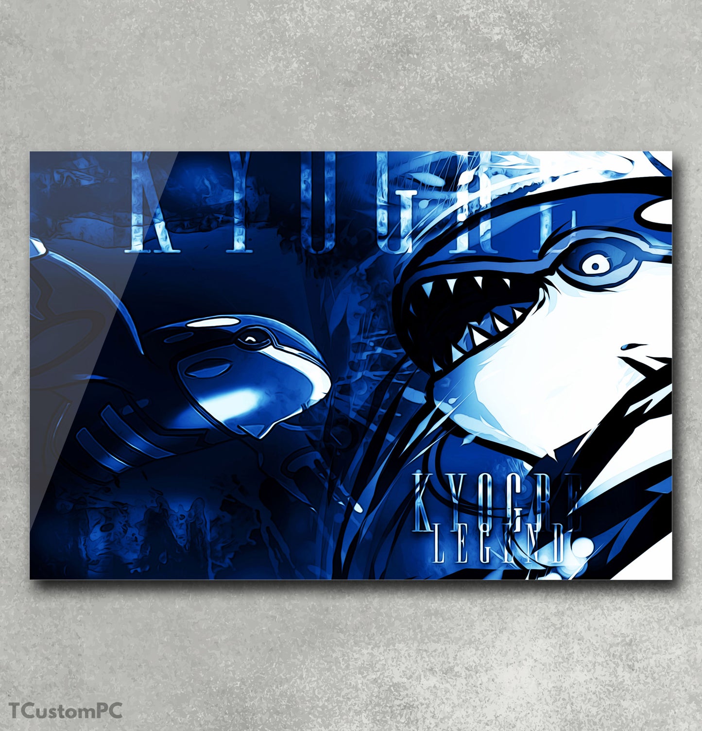 Pintura estilo pôster Pokémon Kyogre