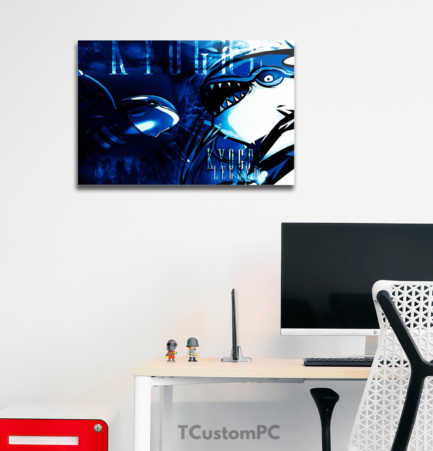 Pintura estilo pôster Pokémon Kyogre