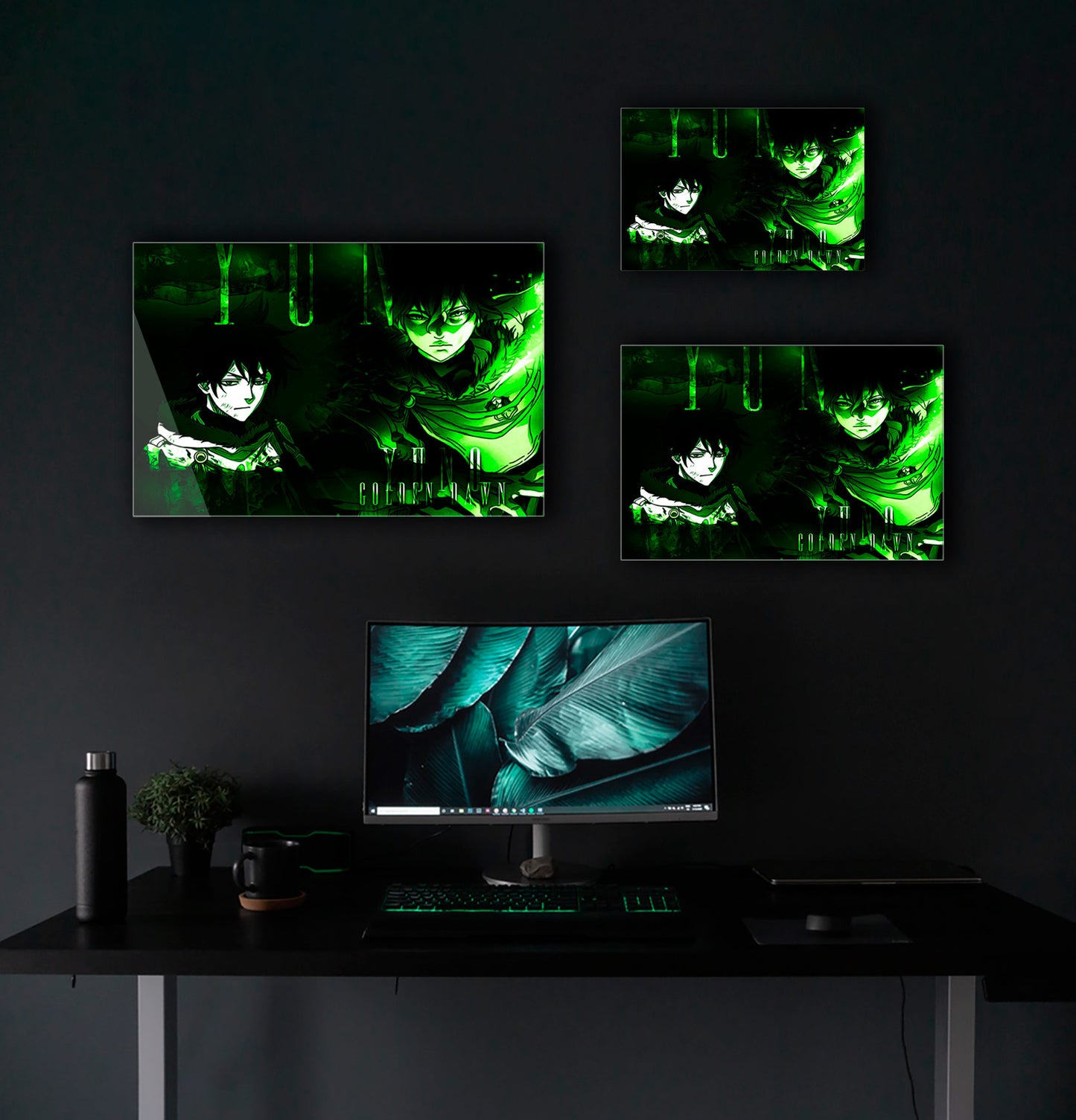 Picture Yuno Golden Dawn Black Clover Poster style