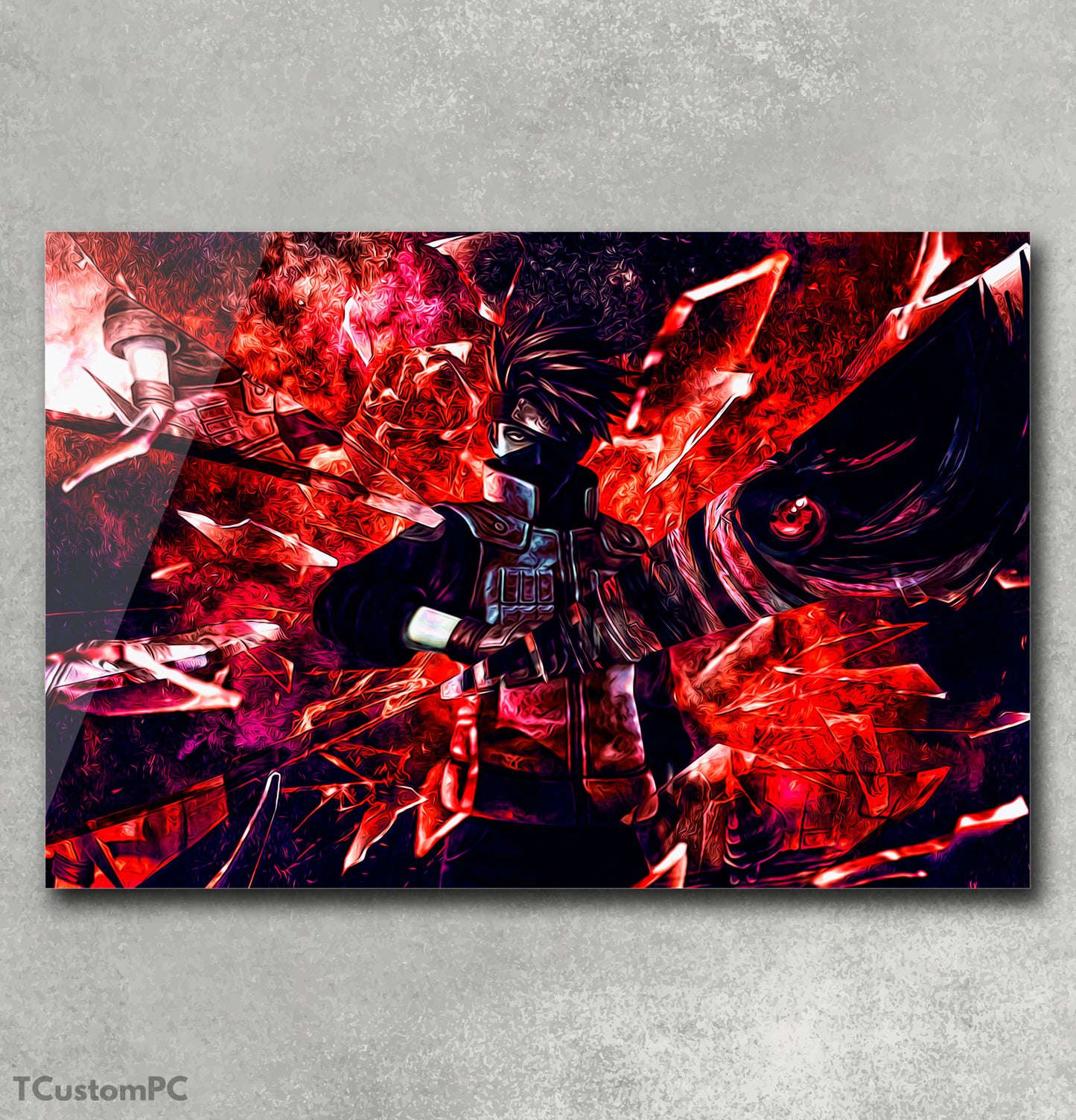 Pintura de cristal quebrado de Kakashi Naruto 16