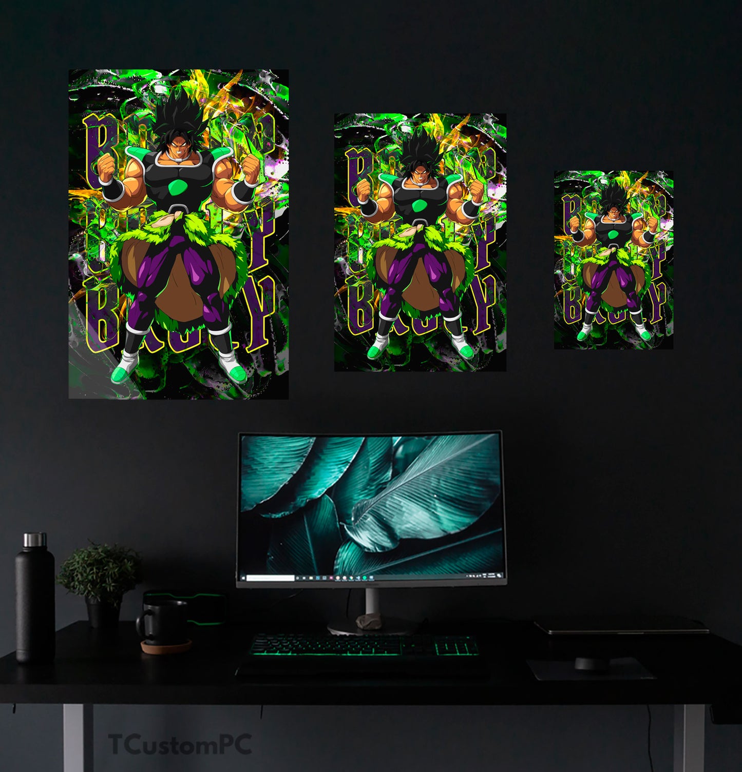 Cuadro Broly legendary warrior brutalism