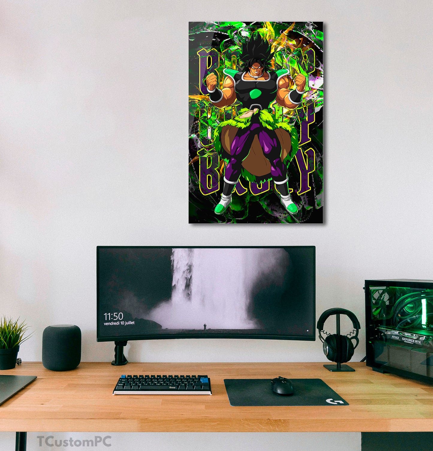 Cuadro Broly legendary warrior brutalism