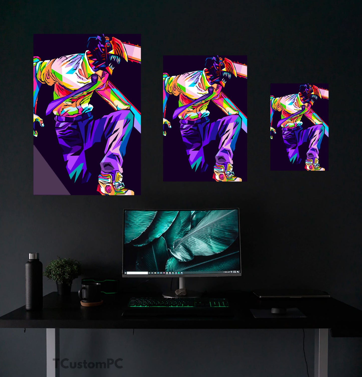 Pintura do homem motosserra
