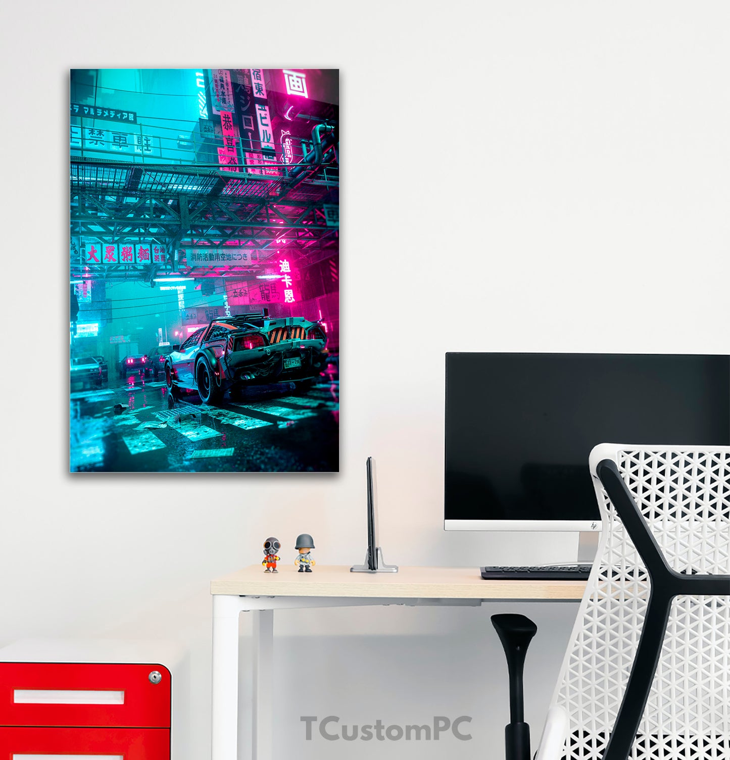 Cuadro de Coche Delorean DMC-12 "Cyberpunk"