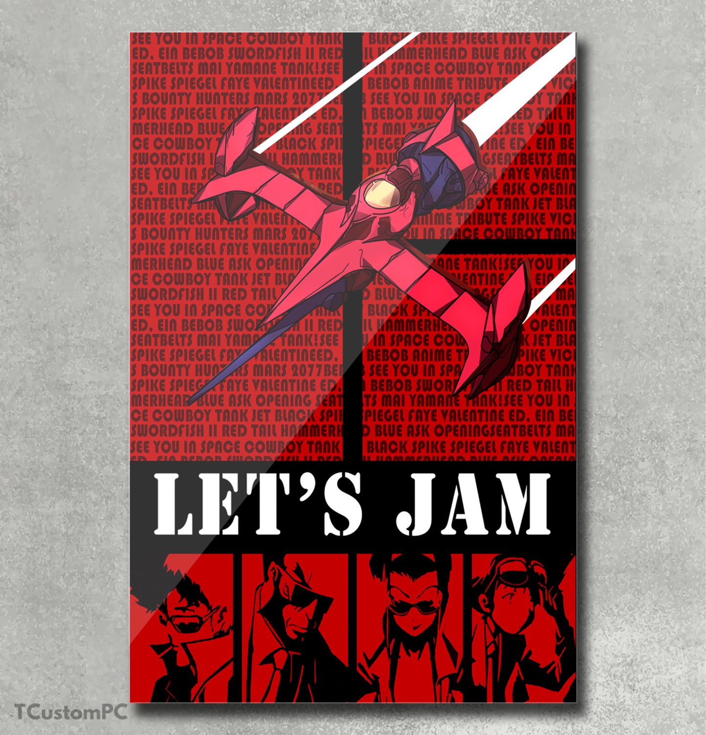 Cowboy bebop lets jam vector painting