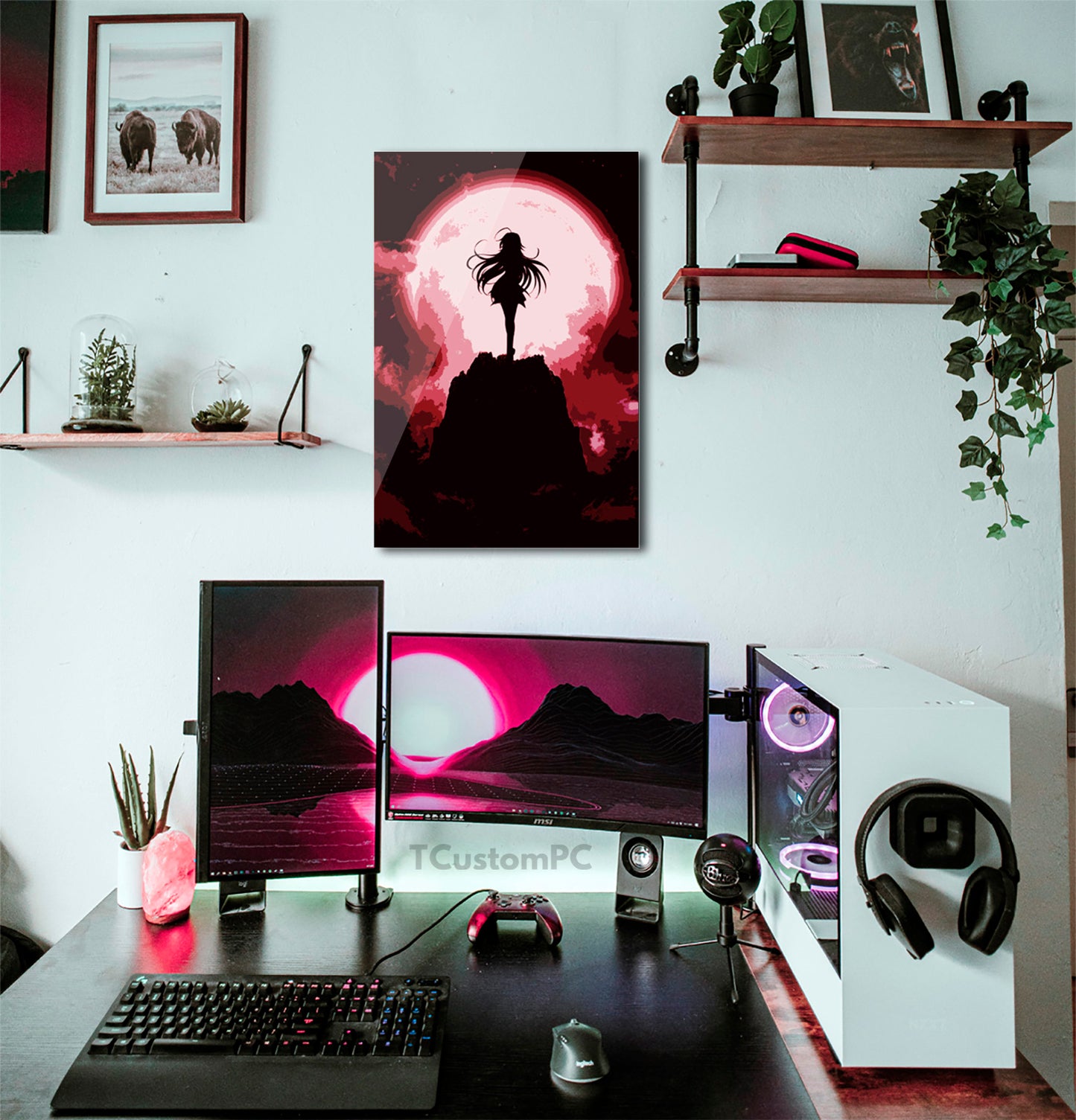 Rias Gremory Moon night Style painting