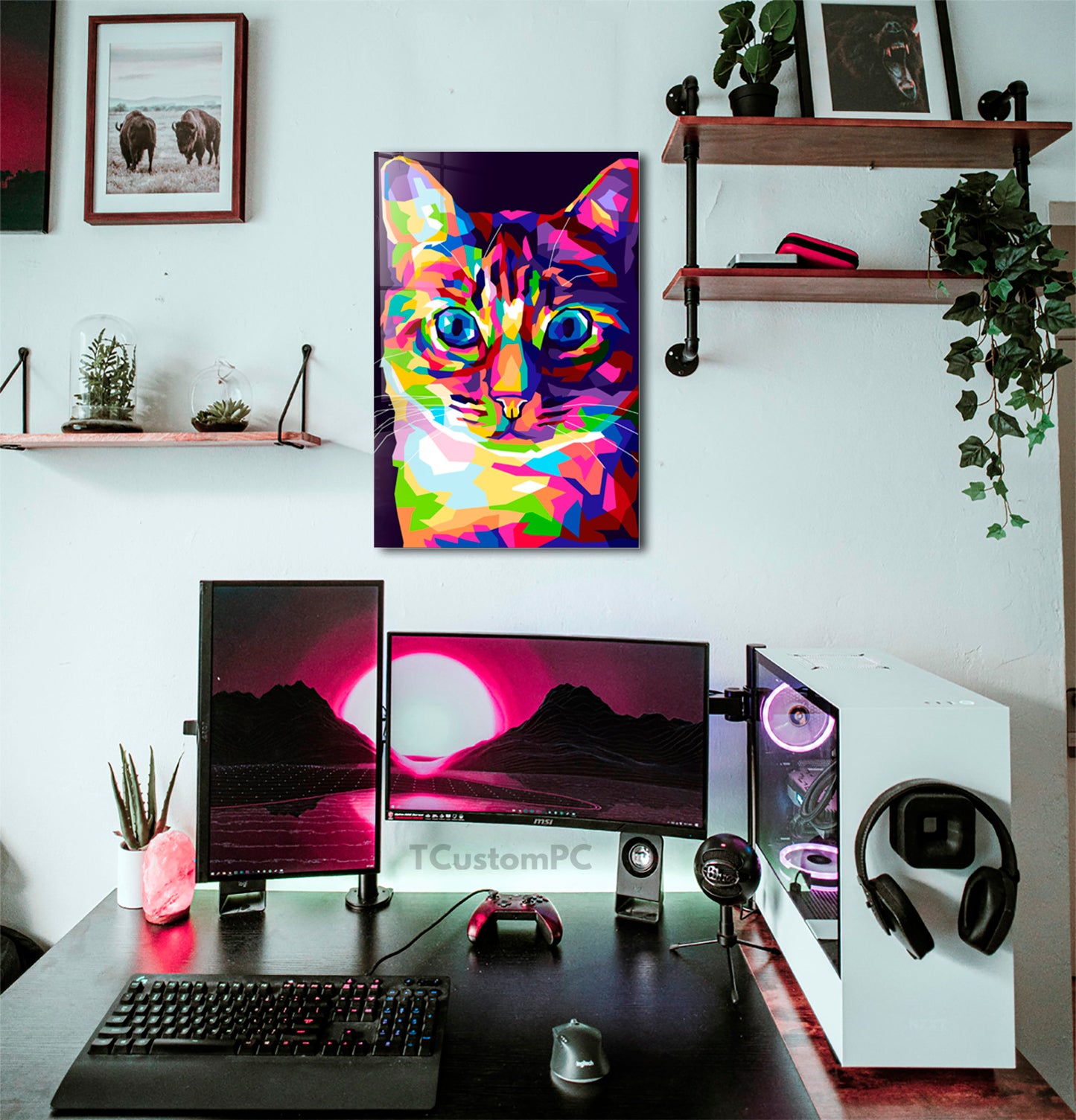 Cuadro Cute Cat Pop Art