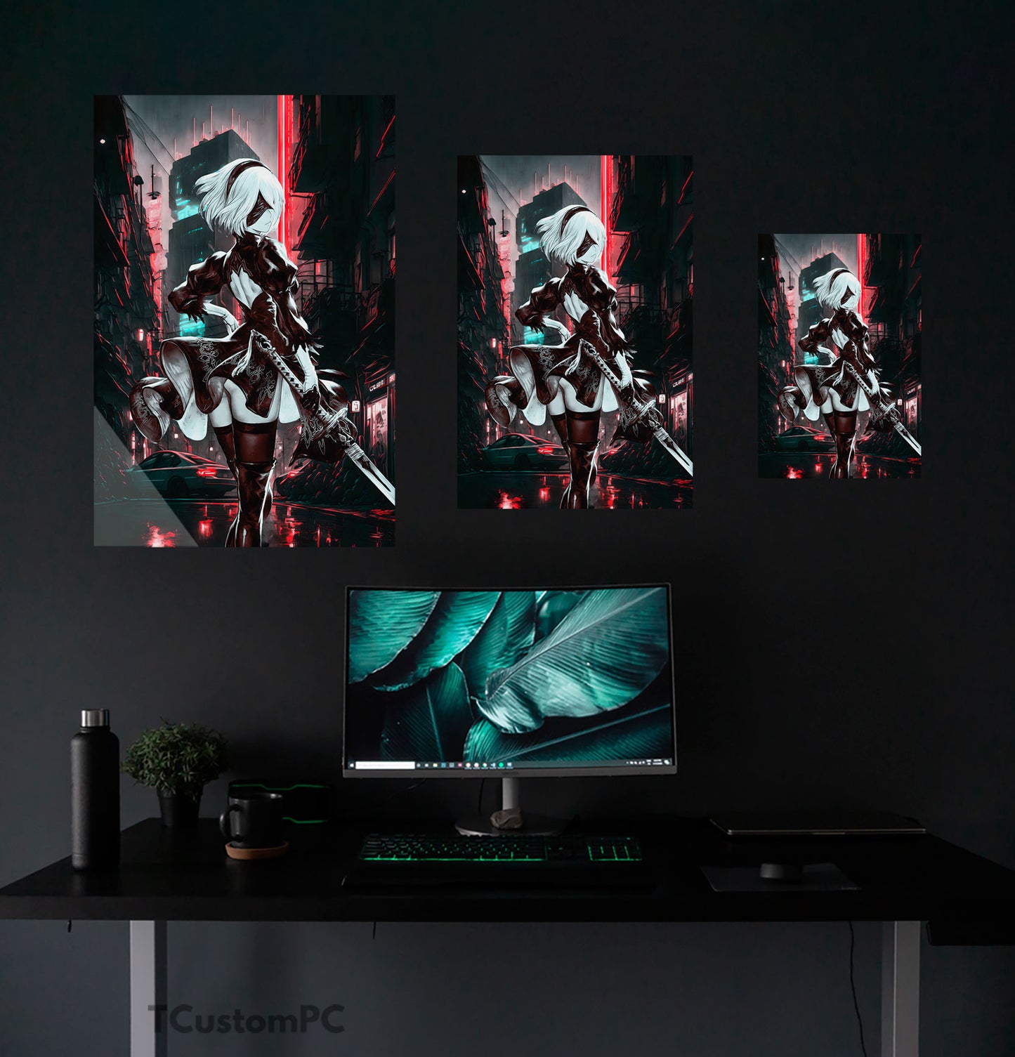 Cuadro Cyber Red Neon