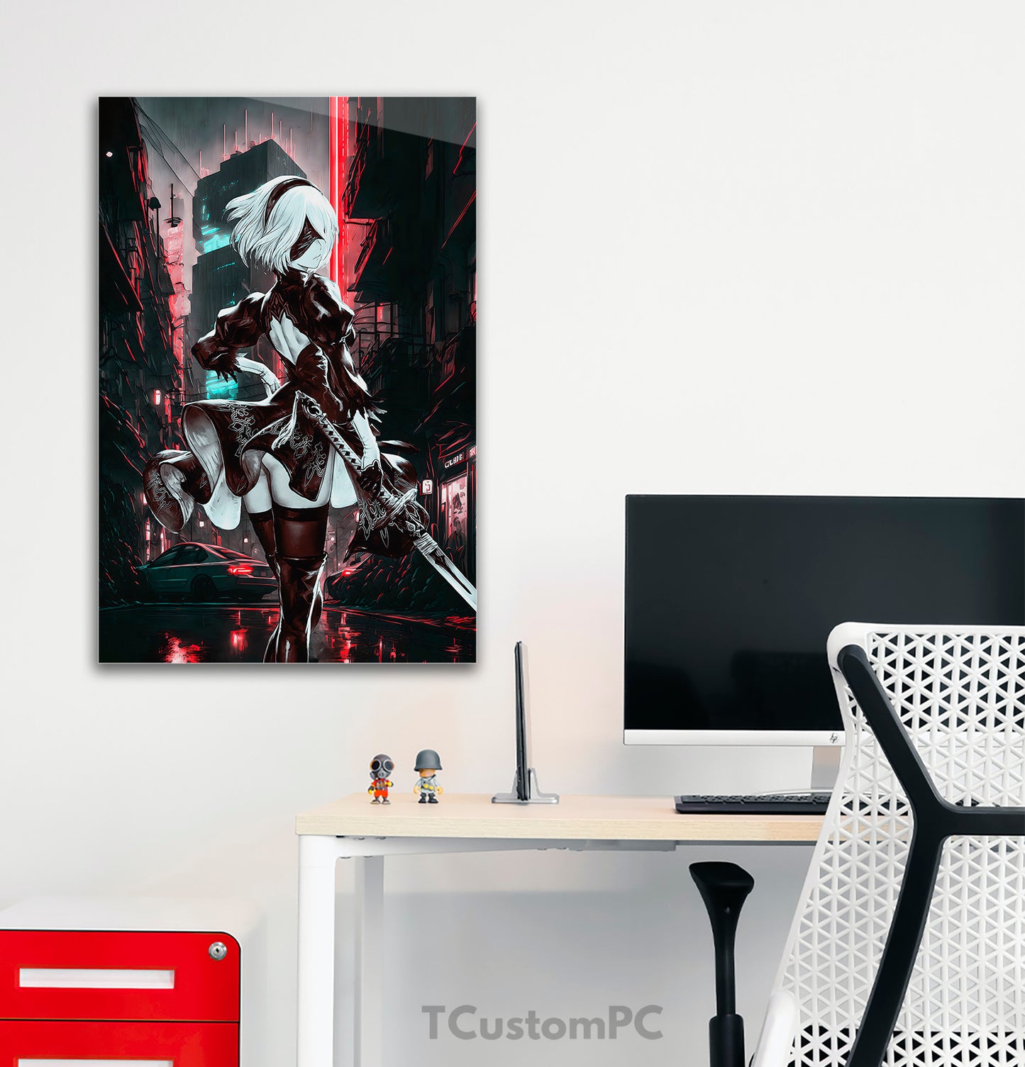 Cuadro Cyber Red Neon