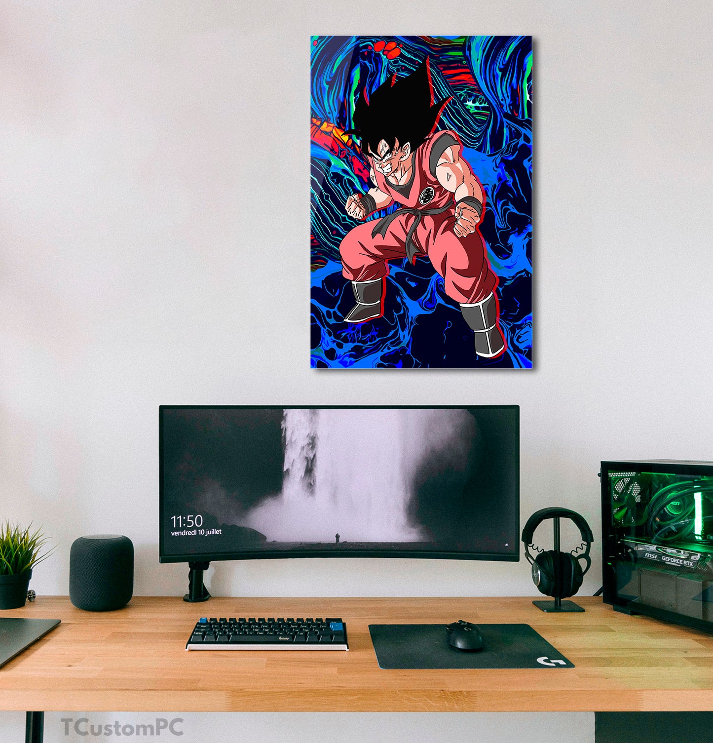 Dragon Ball Goku powerup vector box