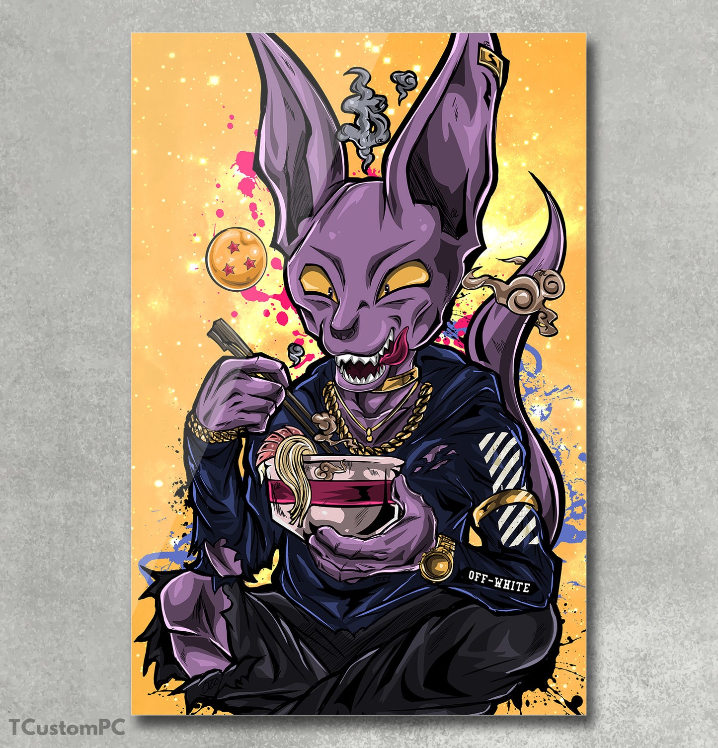 Cuadro Dragon Ball, Beerus X Off White