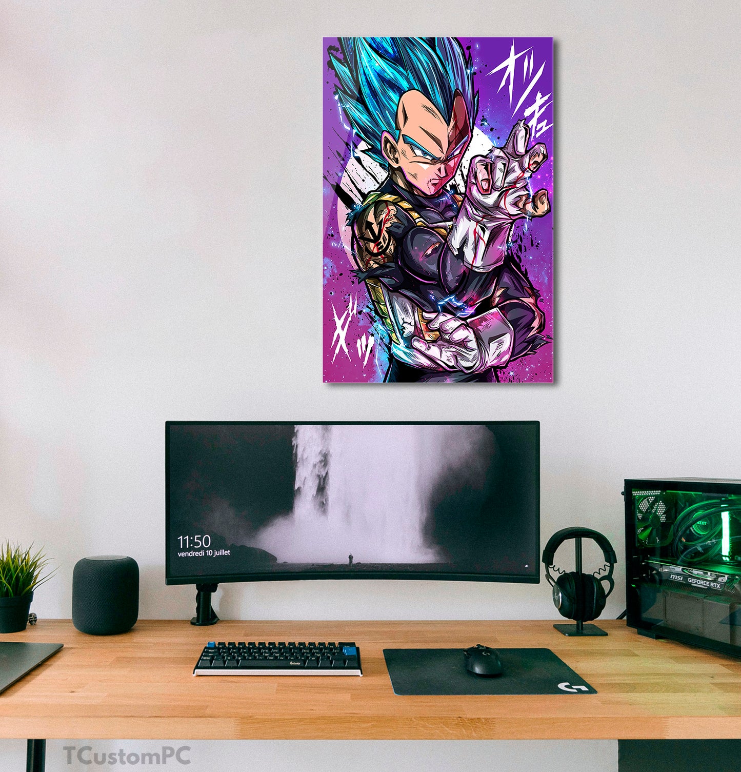Cuadro Dragon Ball, Vegeta SS God Blue
