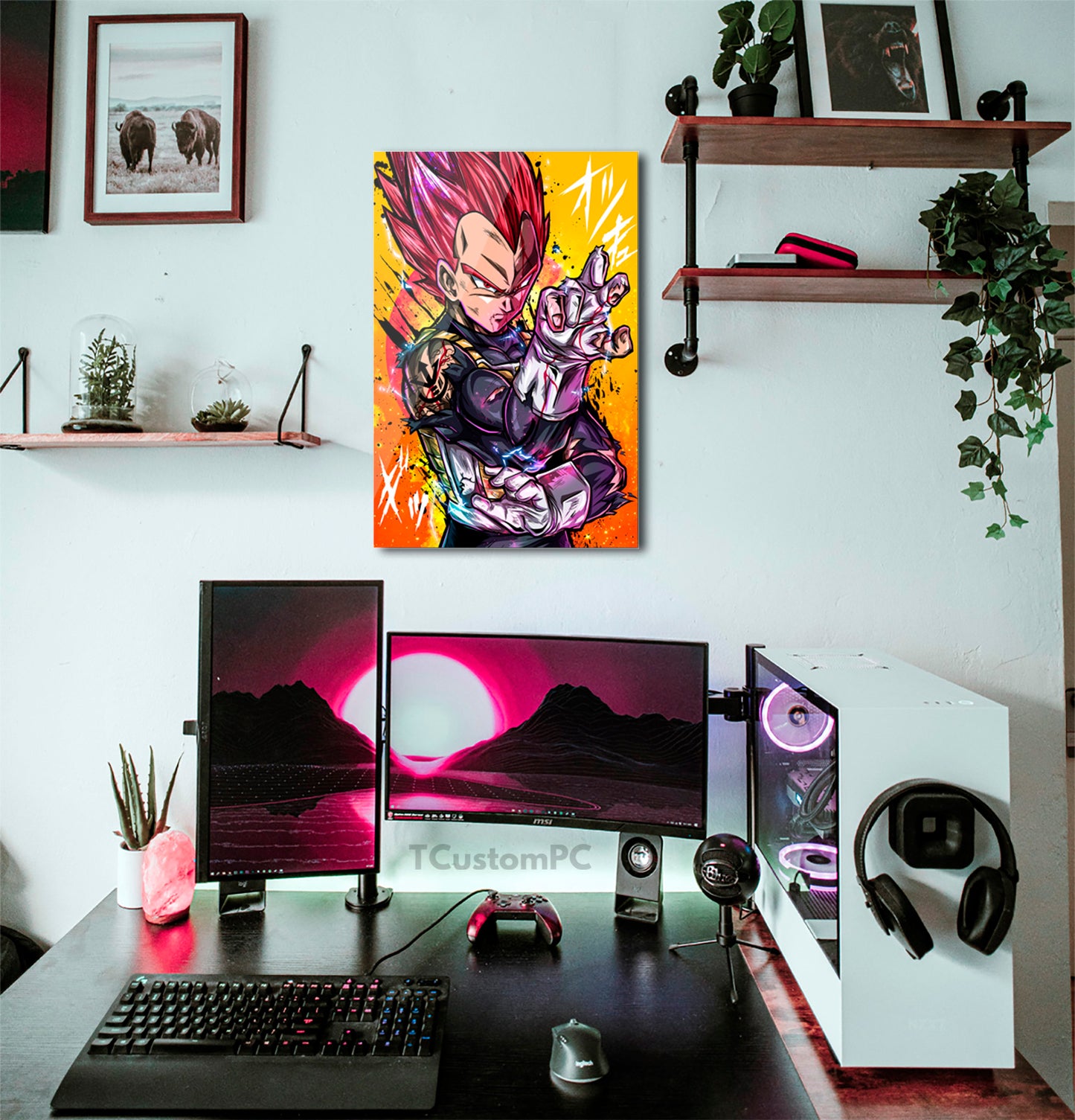 Cuadro Dragon Ball, Vegeta SS God Red
