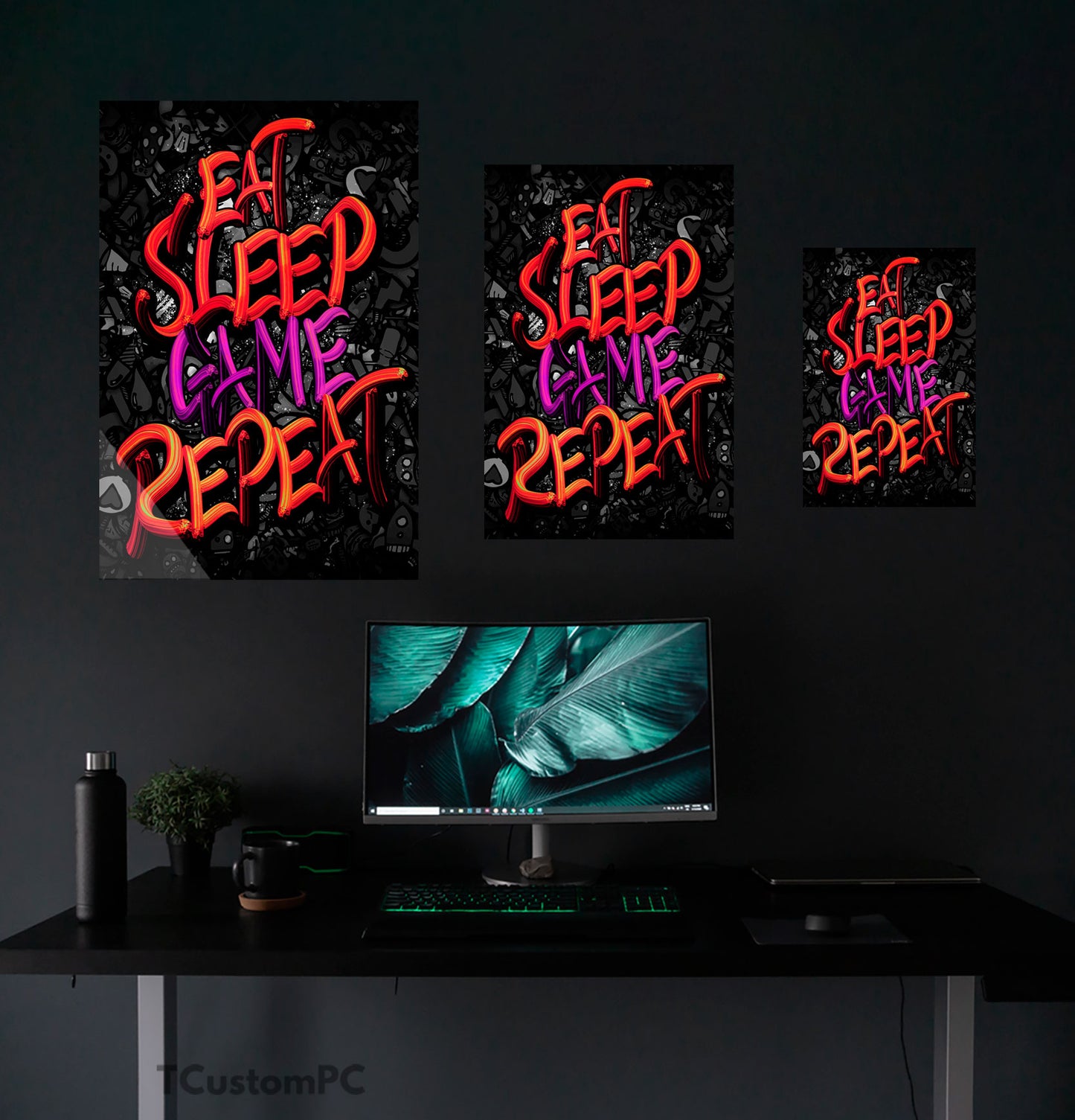 Cuadro EatSleepGameRepeat vector copy