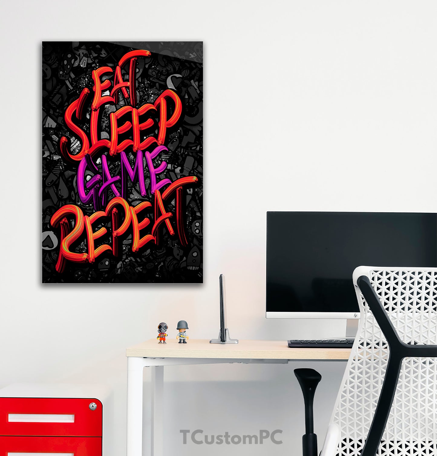 Cuadro EatSleepGameRepeat vector copy
