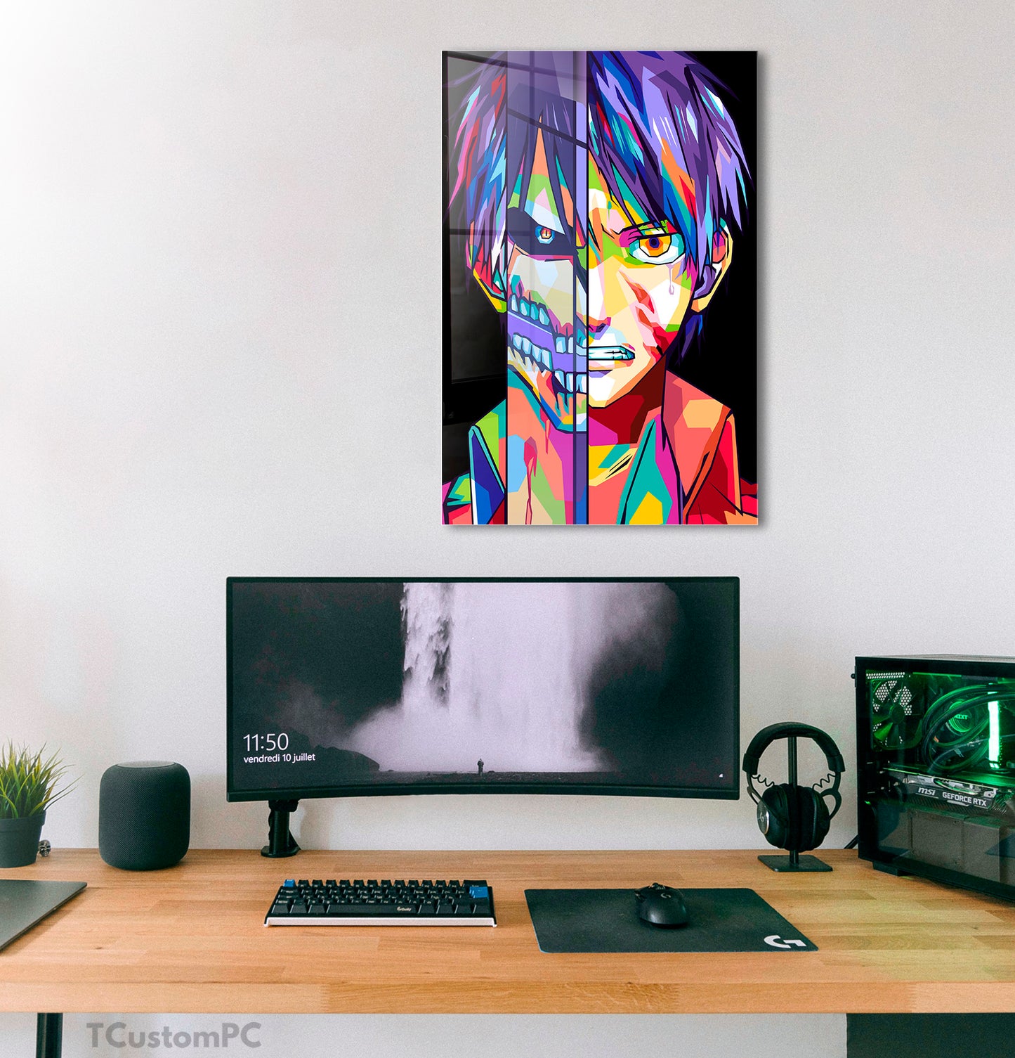 Cuadro Eren Yeager Attack on Titan Colorfull