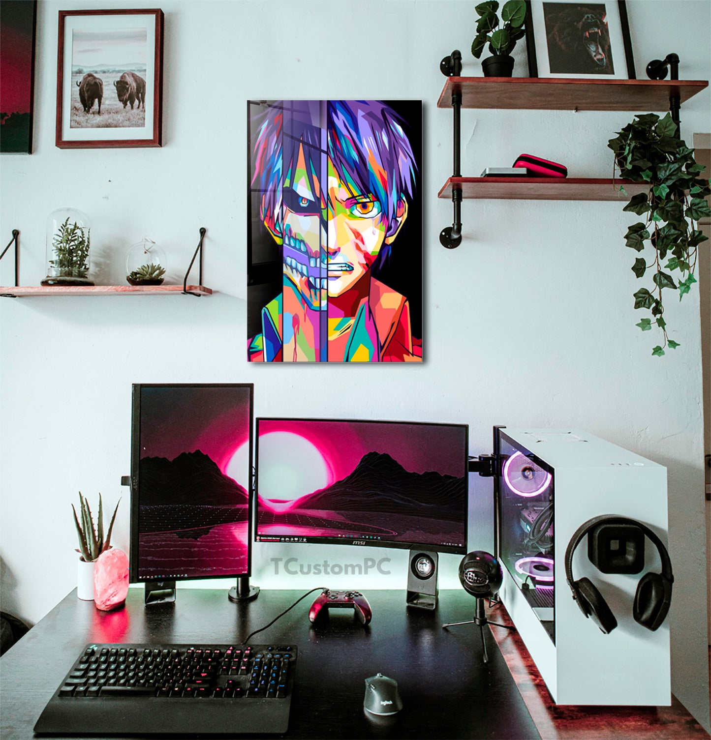 Cuadro Eren Yeager Attack on Titan Colorfull