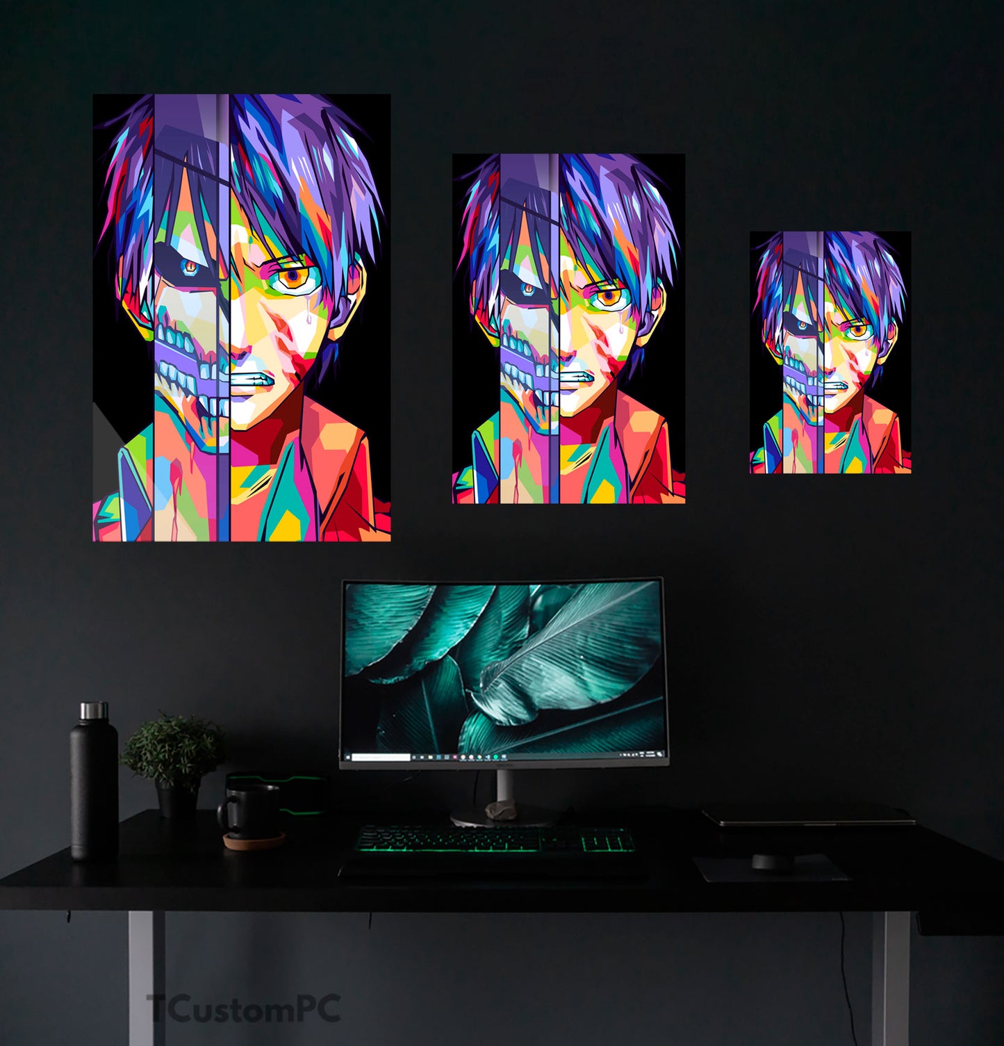 Cuadro Eren Yeager Attack on Titan Colorfull