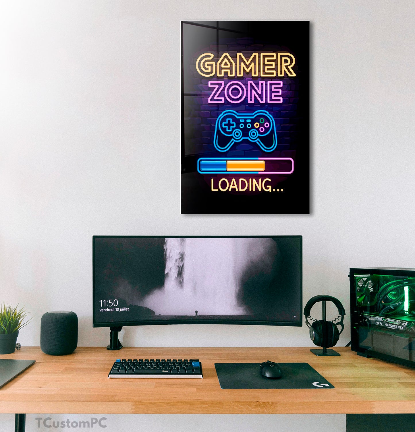 Cuadro Gamer Zone Neon