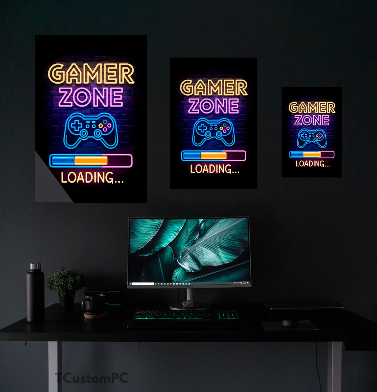 Cuadro Gamer Zone Neon