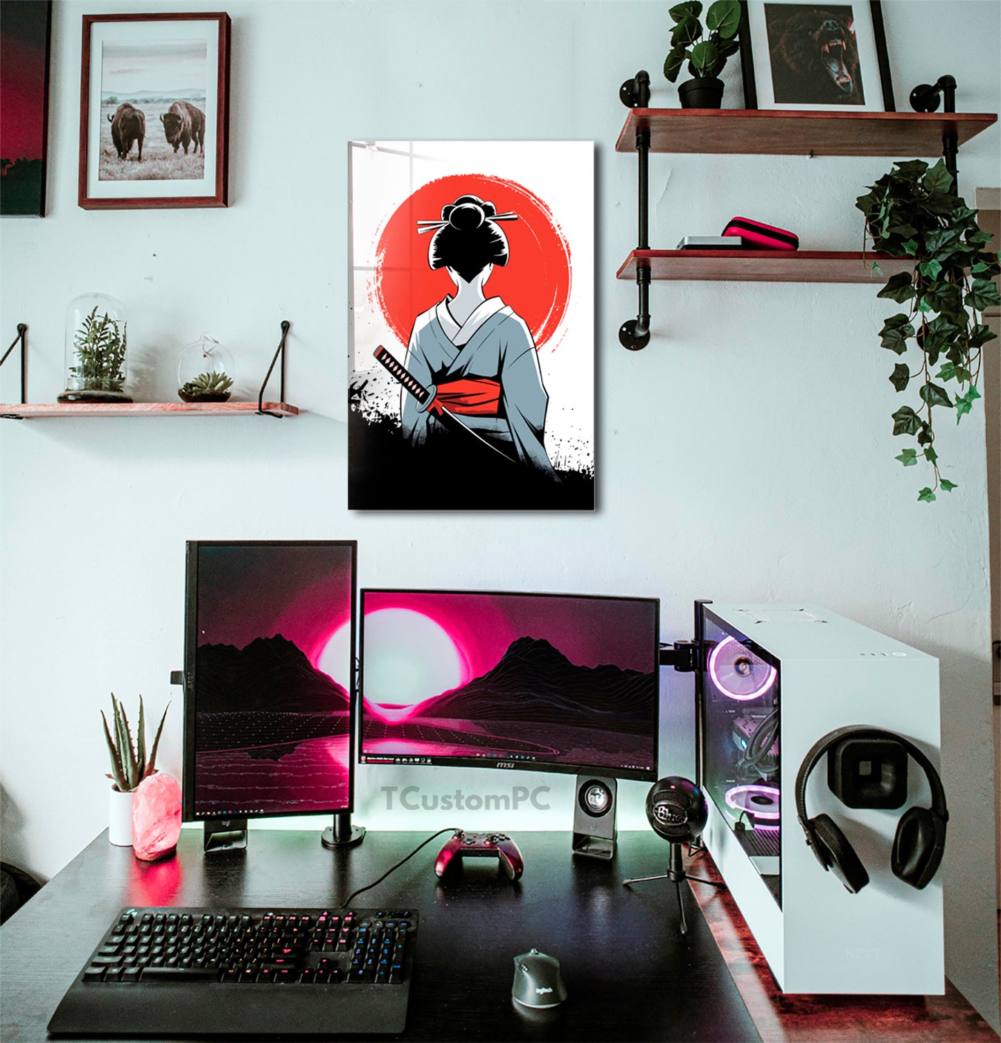 Cuadro Geisha Samurai (1)