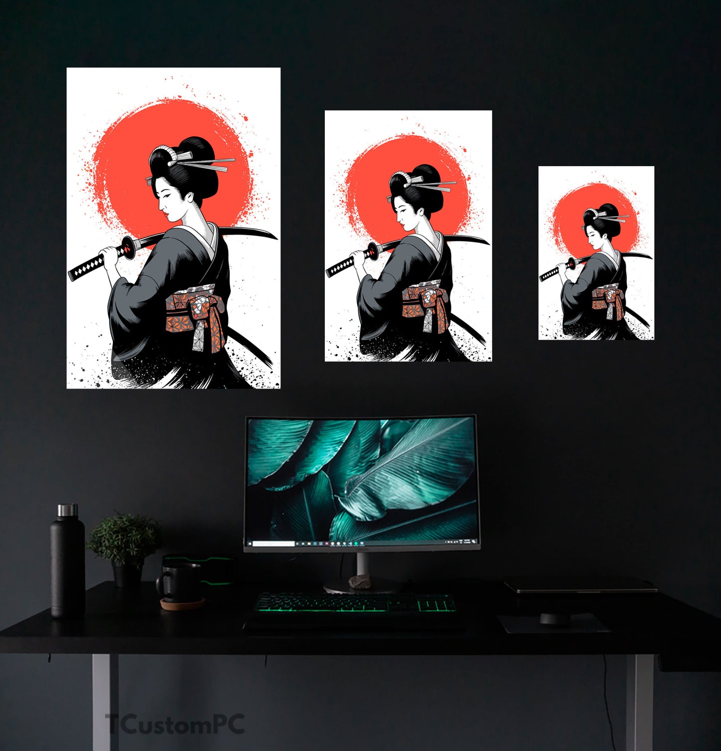 Cuadro GeishaJapanese Samurai