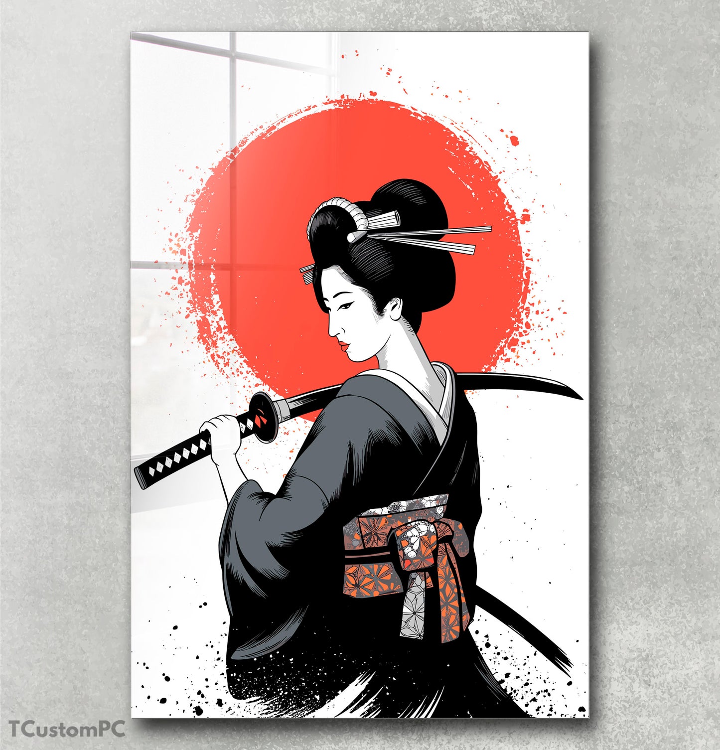 Cuadro GeishaJapanese Samurai