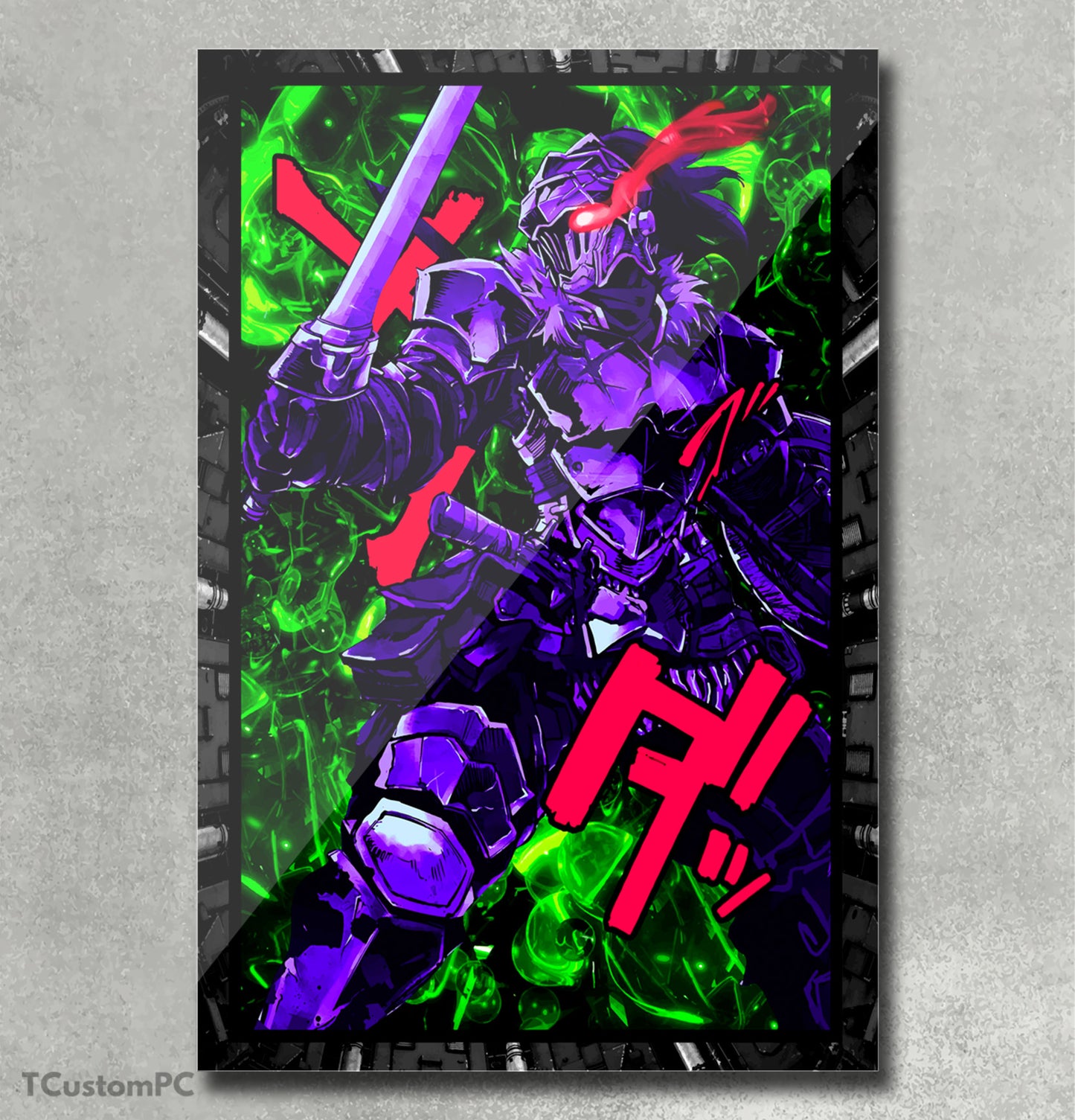 Goblin slayer neon vector painting