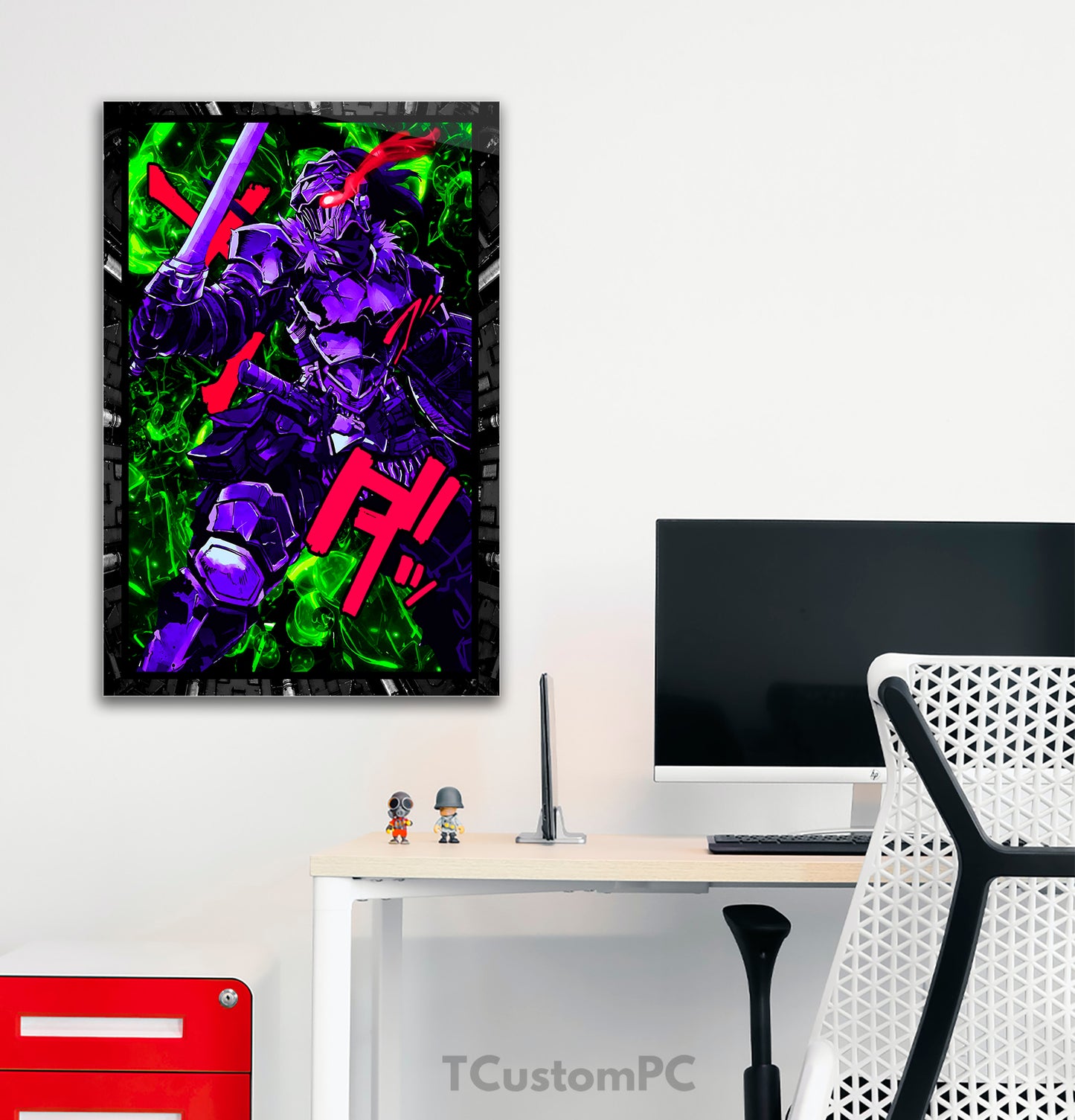 Goblin slayer neon vector painting