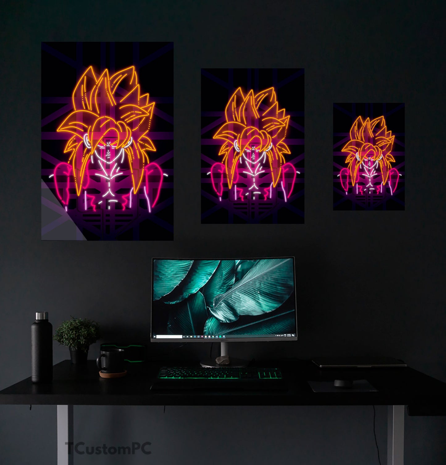 Cuadro Goku Neon