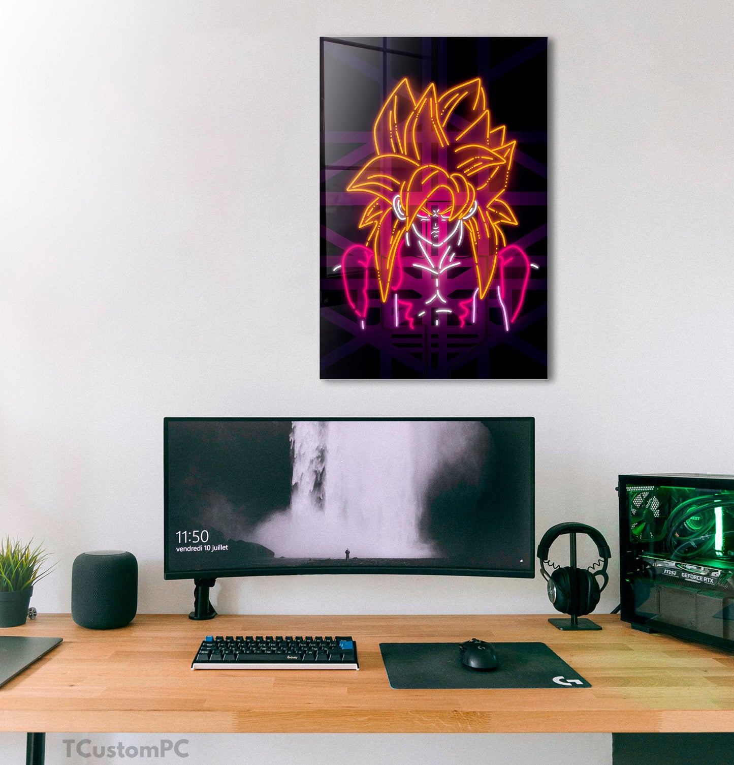 Cuadro Goku Neon