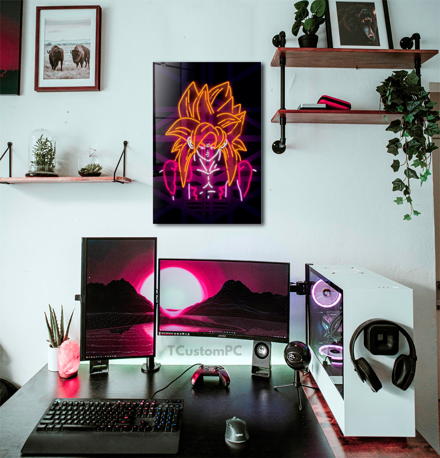 Cuadro Goku Neon