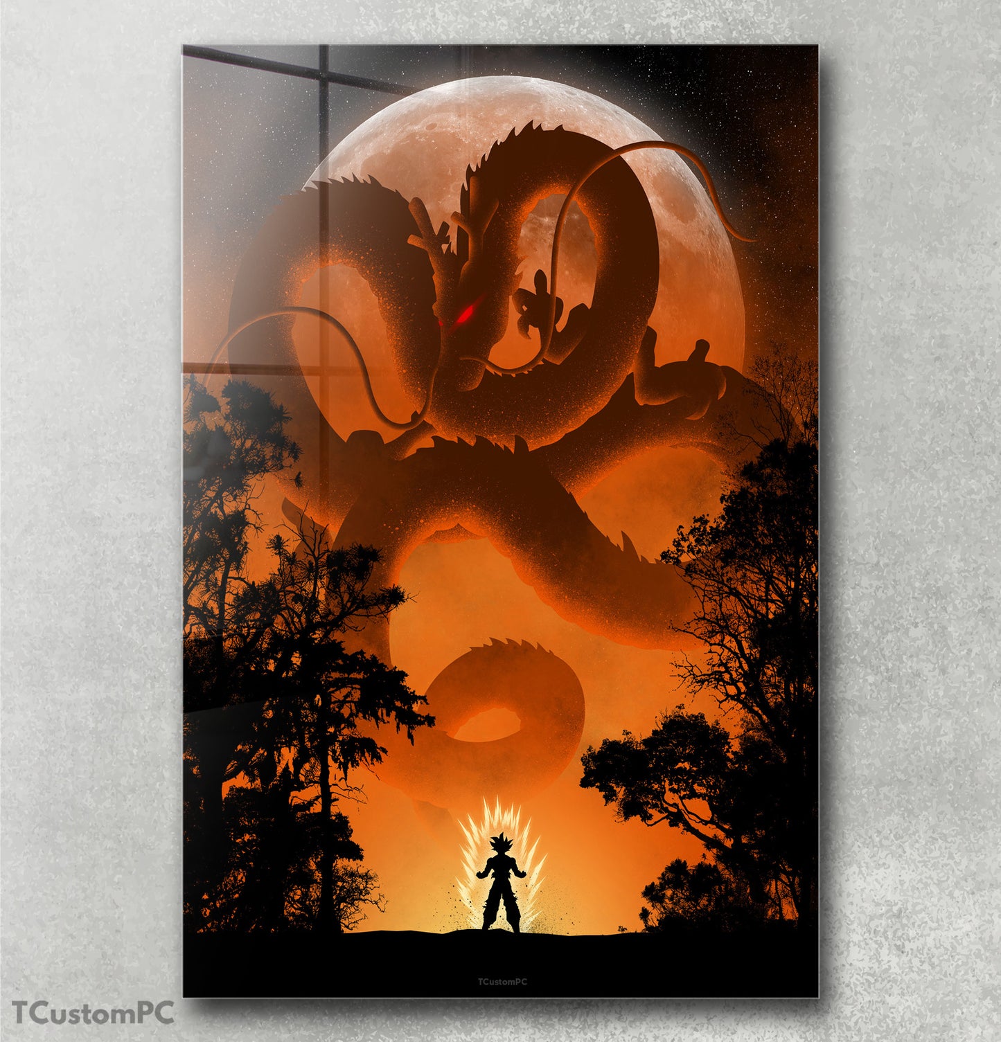 Cuadro Goku Silhouette Moon