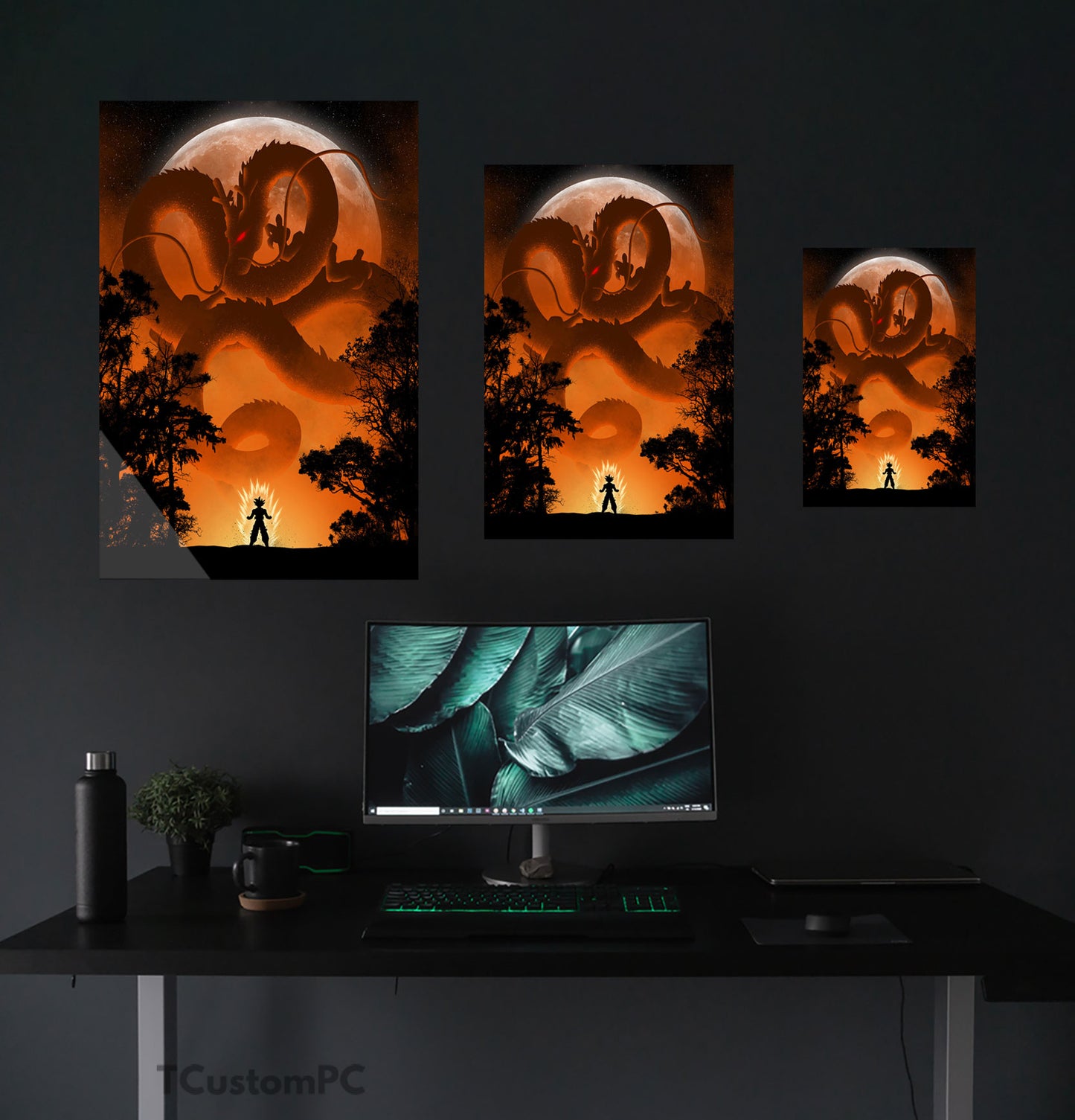 Cuadro Goku Silhouette Moon