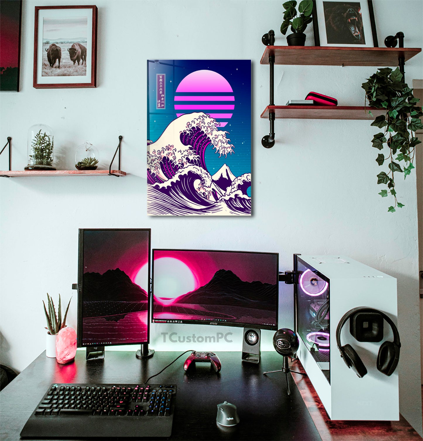 Cuadro Great Wave off Kanagawa - Cyberpunk Edition
