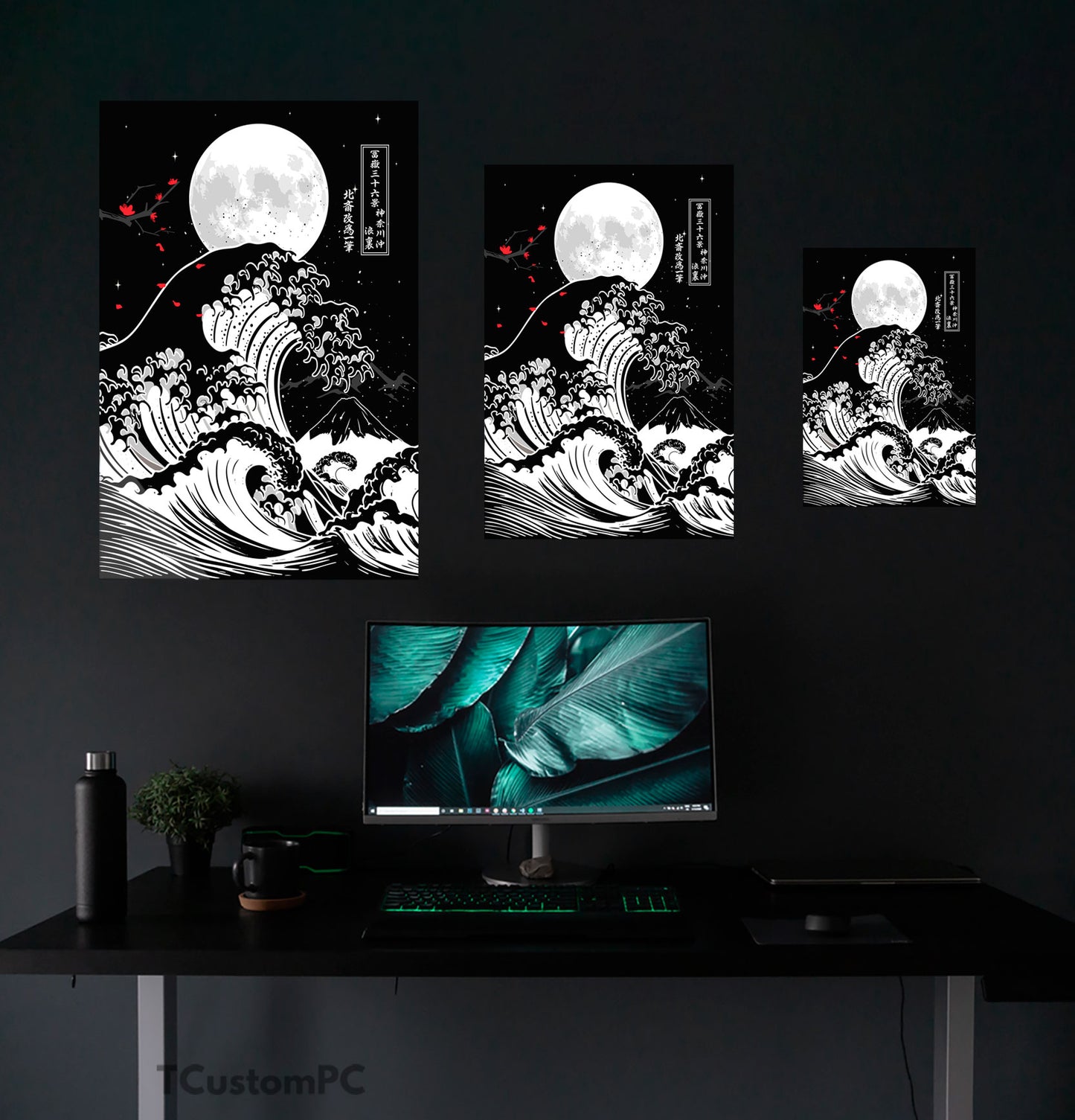 Cuadro Great Wave off Kanagawa - Moonlight Edition