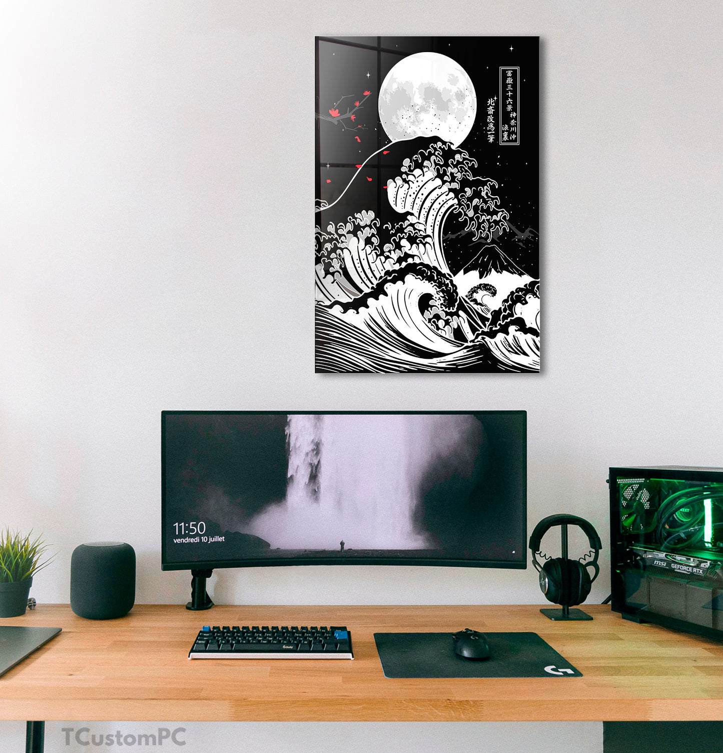 Cuadro Great Wave off Kanagawa - Moonlight Edition