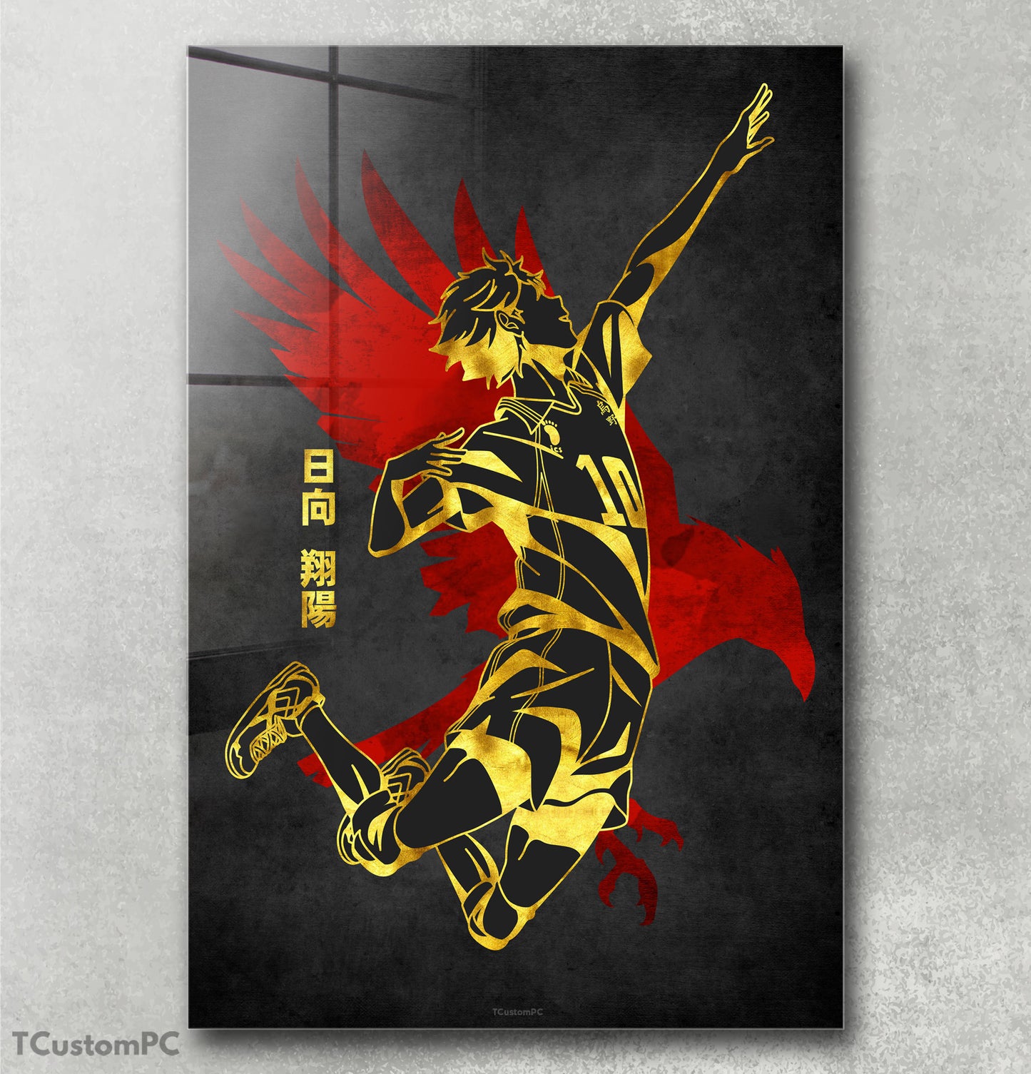 Hinata Red Golden painting