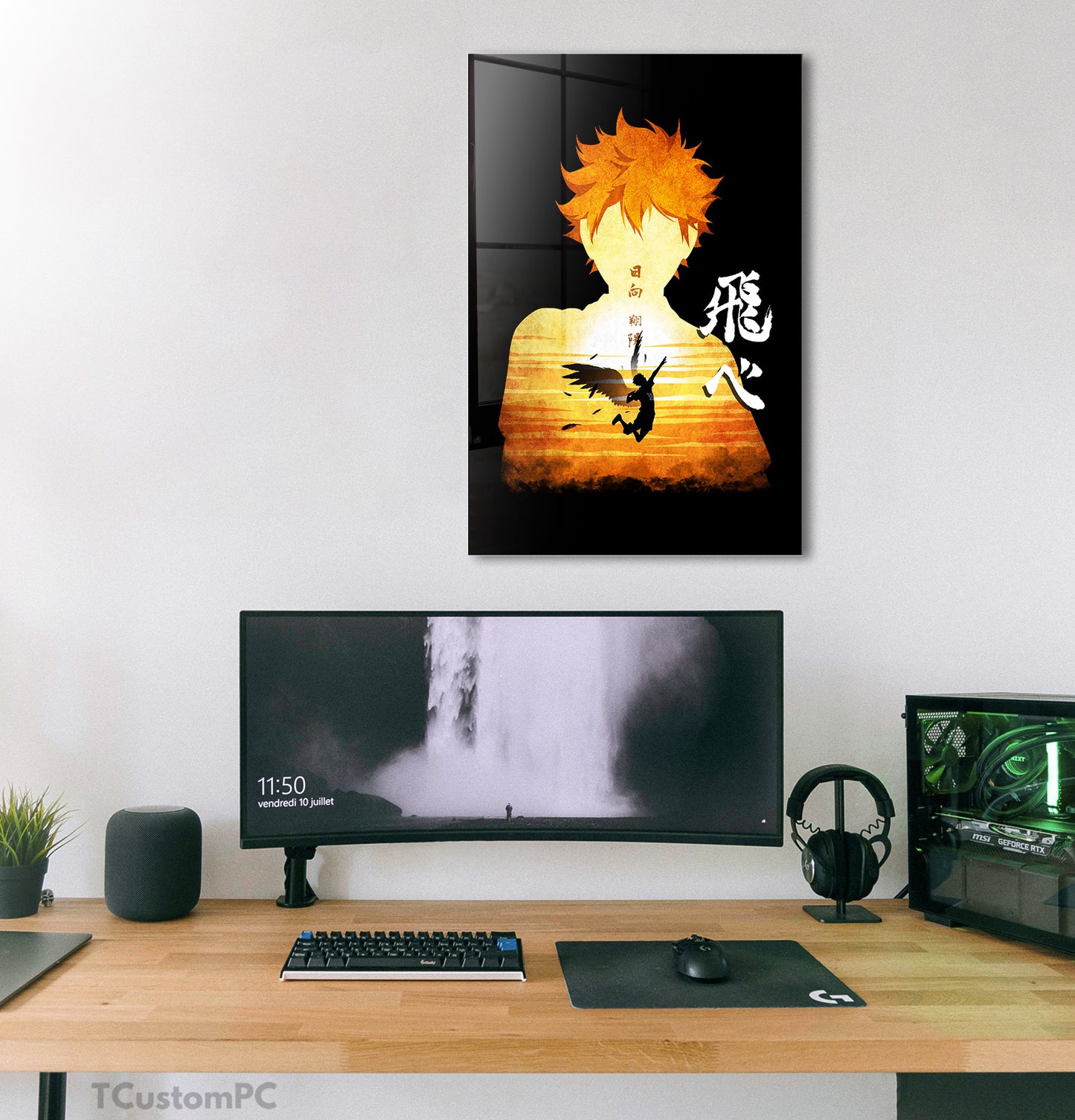 Pintura de silhueta minimalista de Hinata