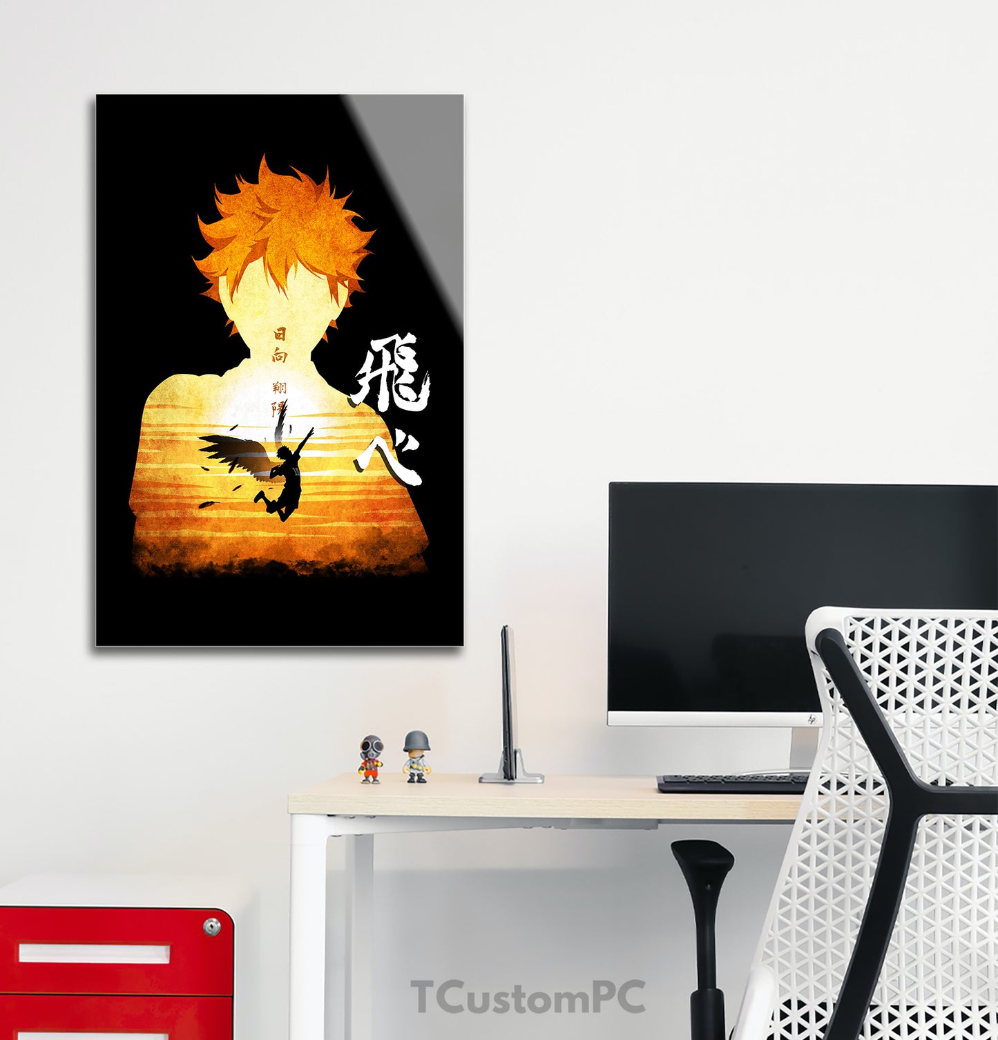 Pintura de silhueta minimalista de Hinata